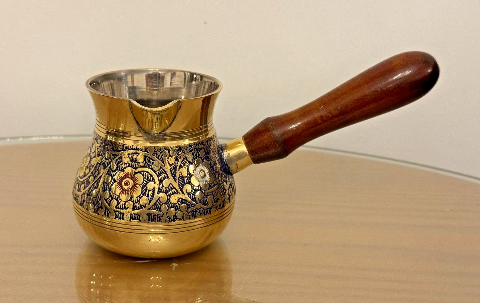 Turkish Coffee Brass Pot – Floral Cezve
