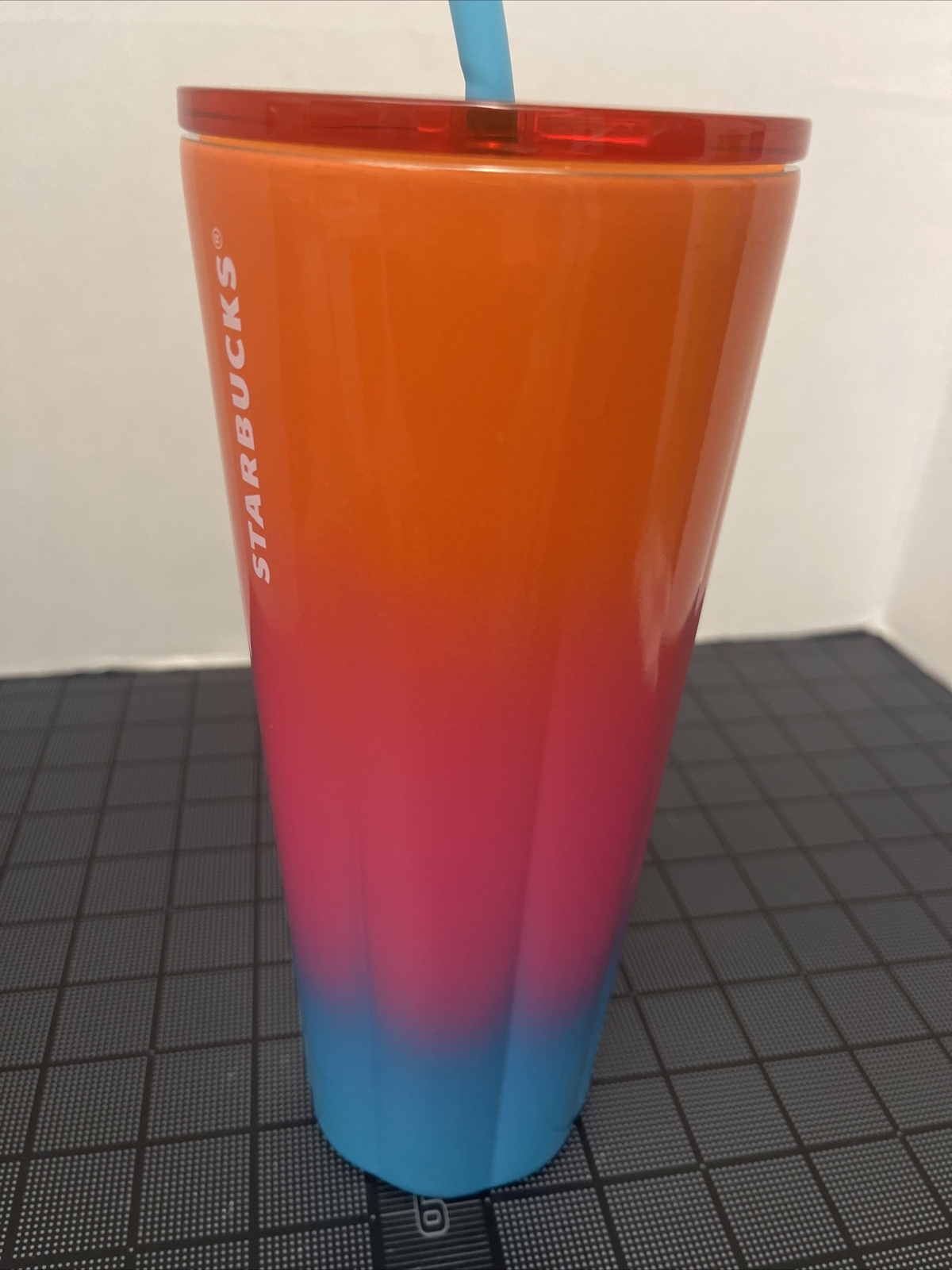 Starbucks Summer 2022 ‘Puffy Gradient’ Pink Orange Blue SS Cold Cup New