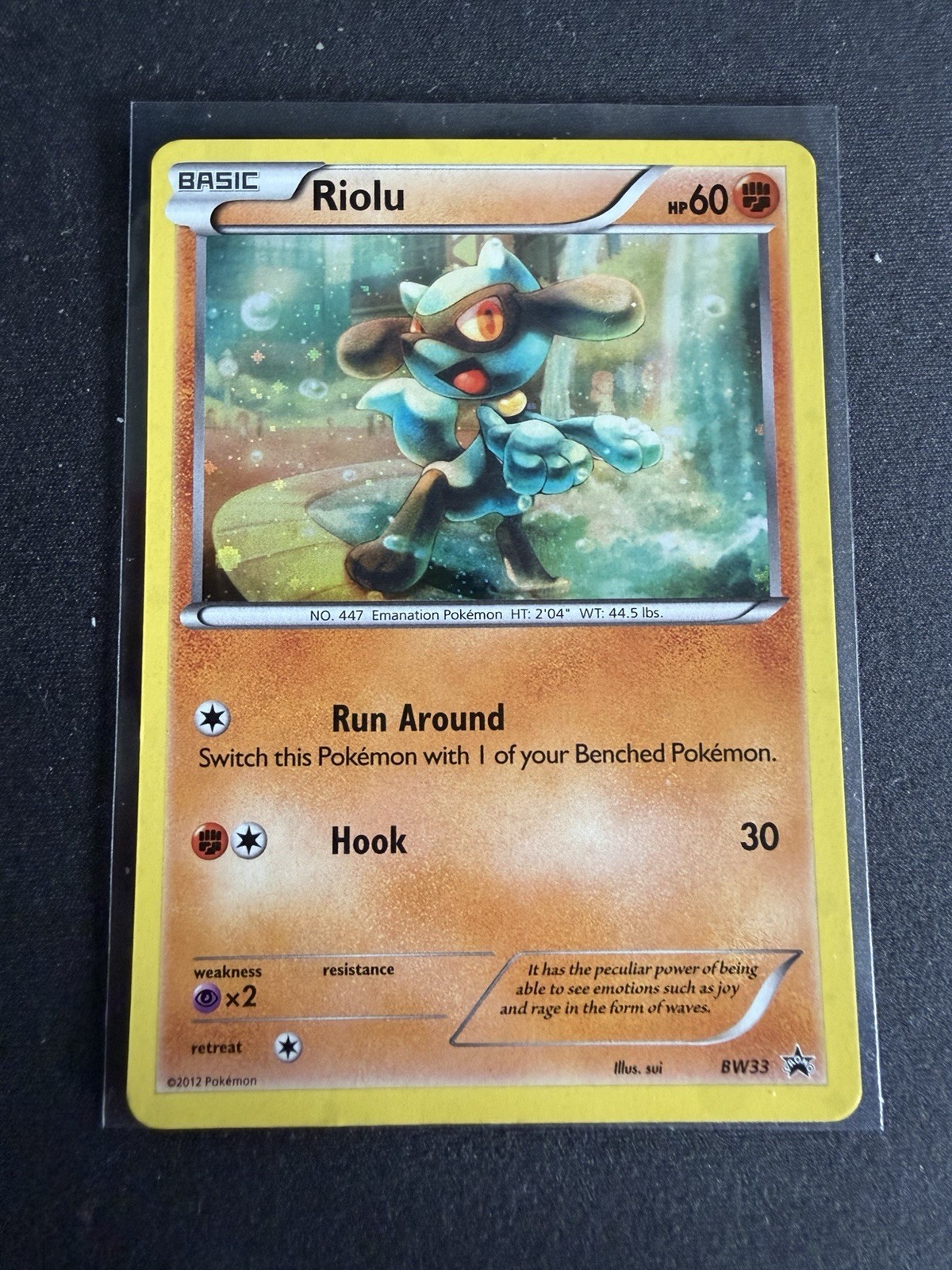 Pokémon TCG Riolu Black White BW33 Holo Promo Cosmos Holo Rare Promo