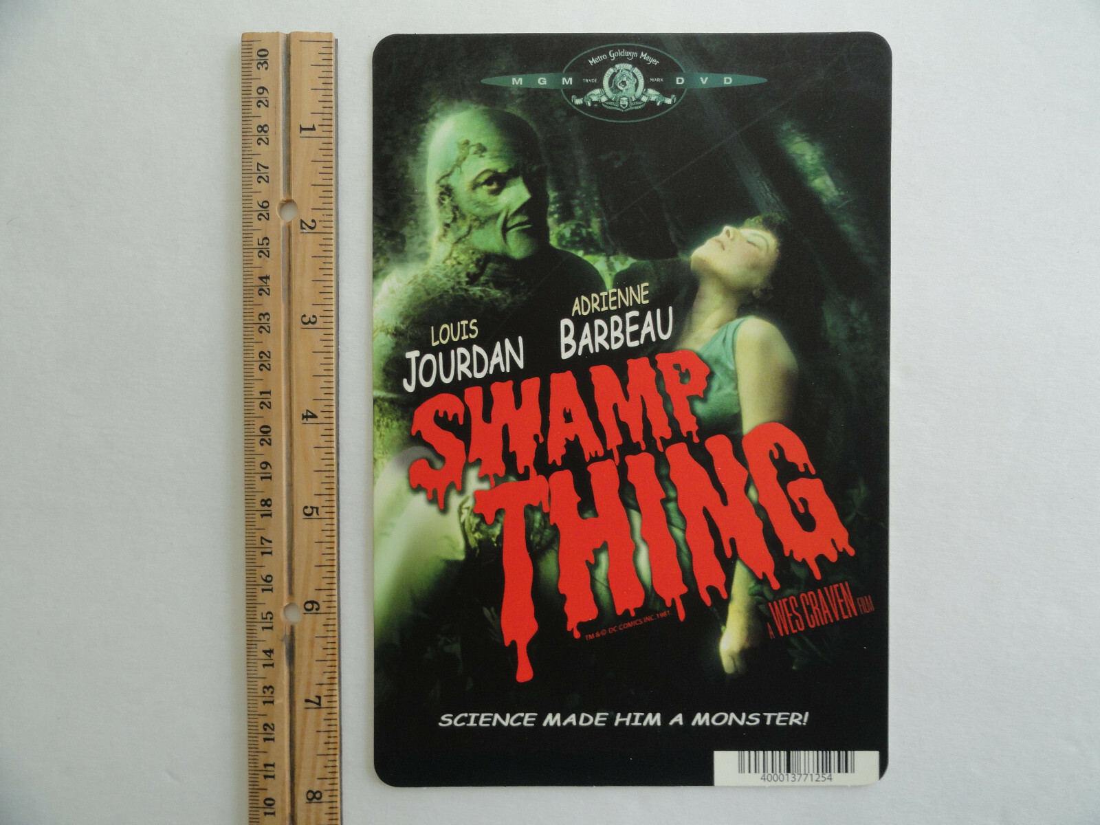 SWAMP THING – WES CRAVEN – BLOCKBUSTER VIDEO BACKER CARD 5″X8″ – NO MOVIE