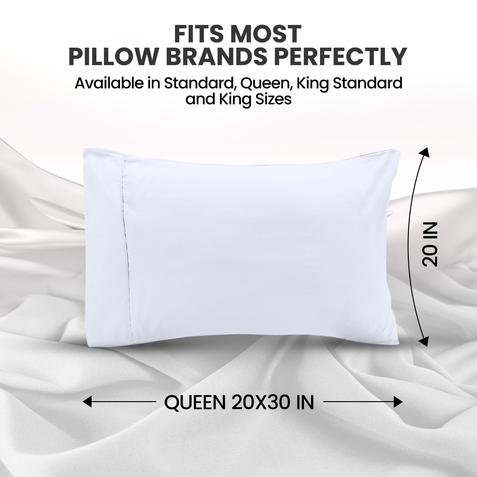 Utopia Bedding Queen Pillow Cases – 2 Pack – – of 2, White