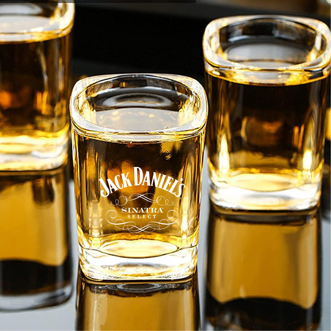 Custom Engraved Jack Daniels Sinatra Select Shot Glass – 2.2 oz Square