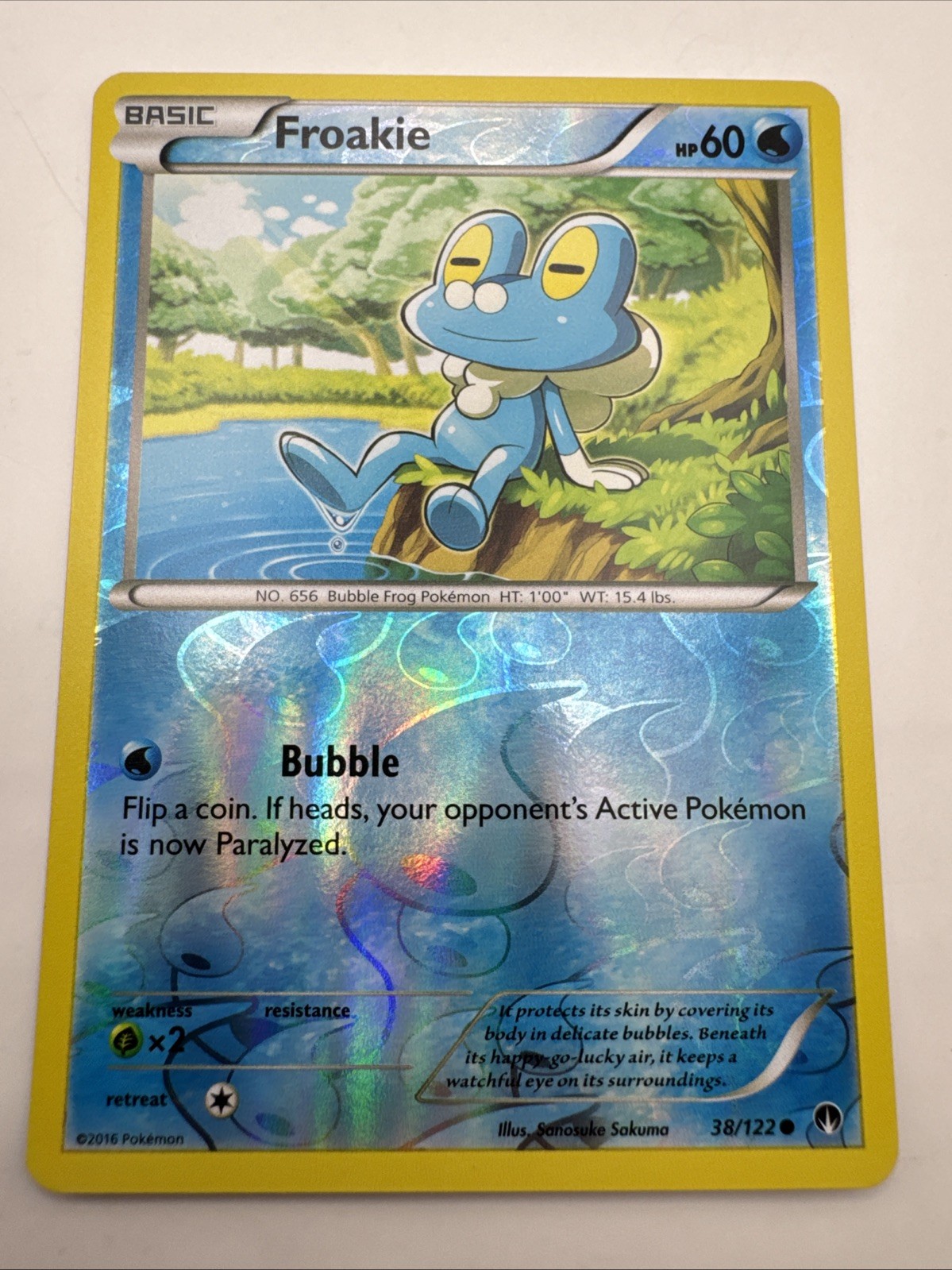 Froakie 38/122 Common Reverse Holo X&Y BREAKpoint Pokemon Card – Mint