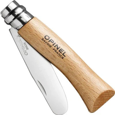Opinel No. 7 Folding Knife 3.35″ Stainless Steel Blade with Beechwood Handle