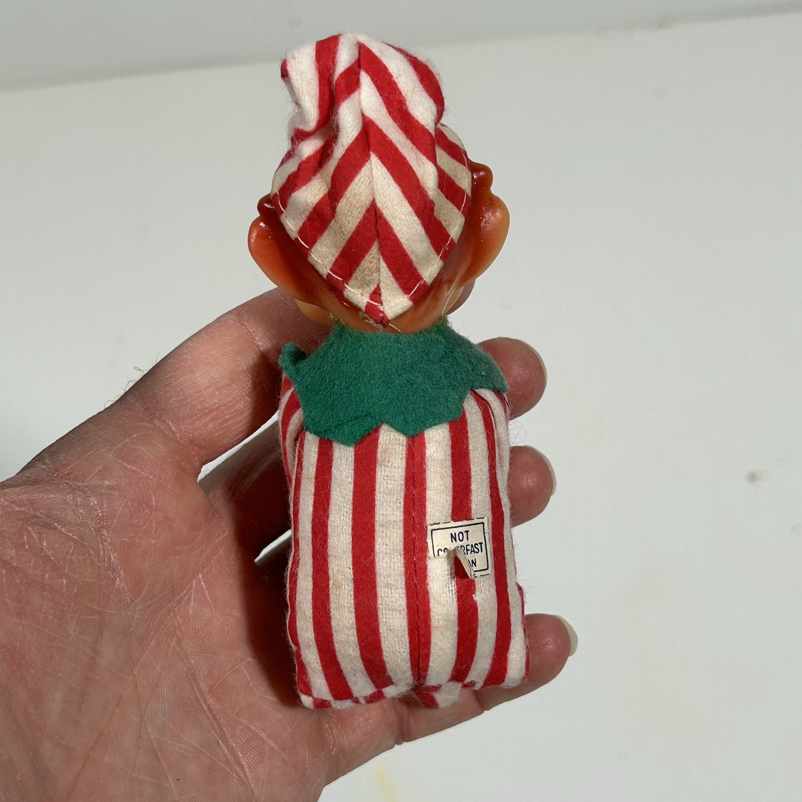 MCM Elf Pixie Knee Hugger Striped Not Colorfast Japan Christmas Shelf Sitter VTG
