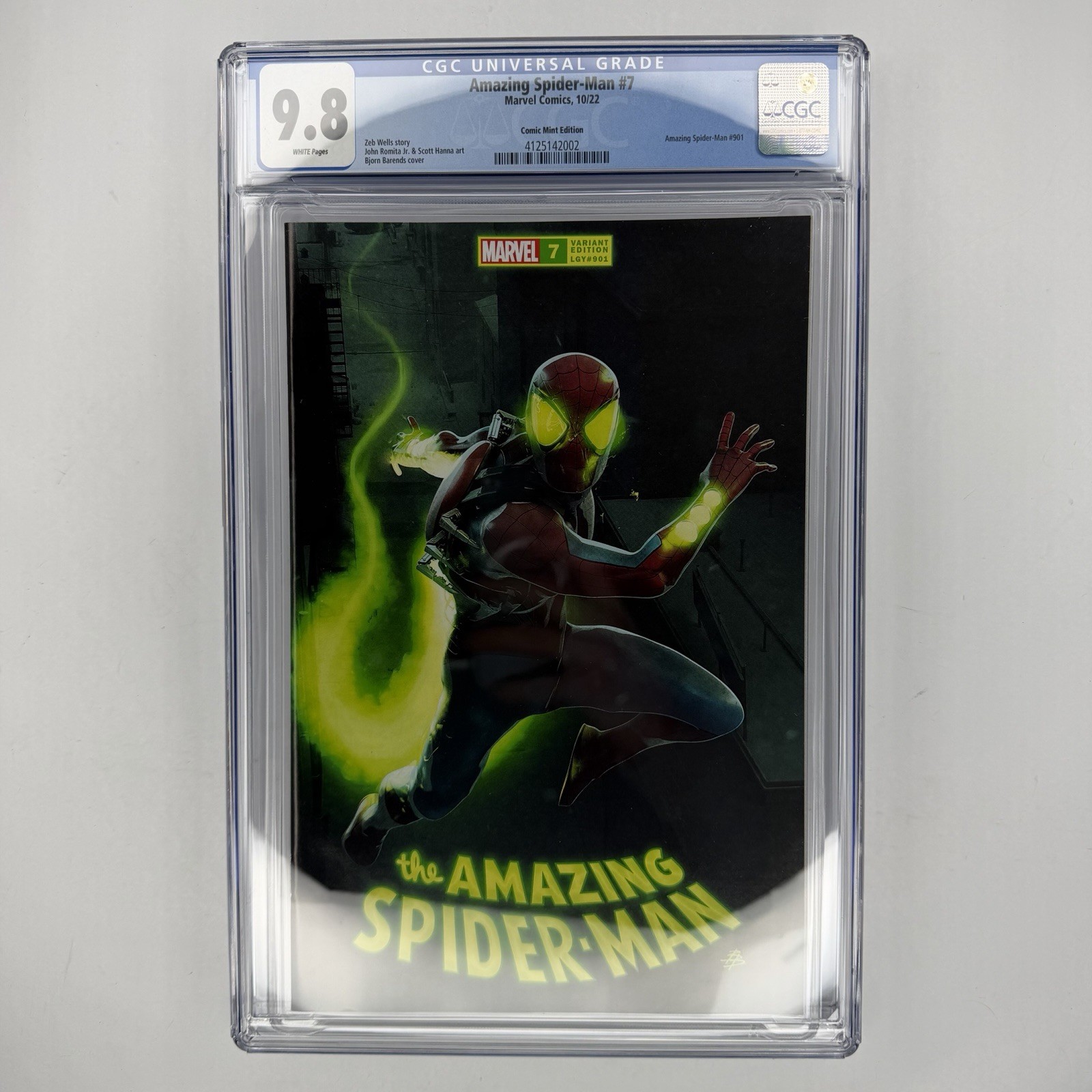 Amazing Spider-Man #7 (#901) Barends Comic Mint Edition – CGC 9.8 – w/COA
