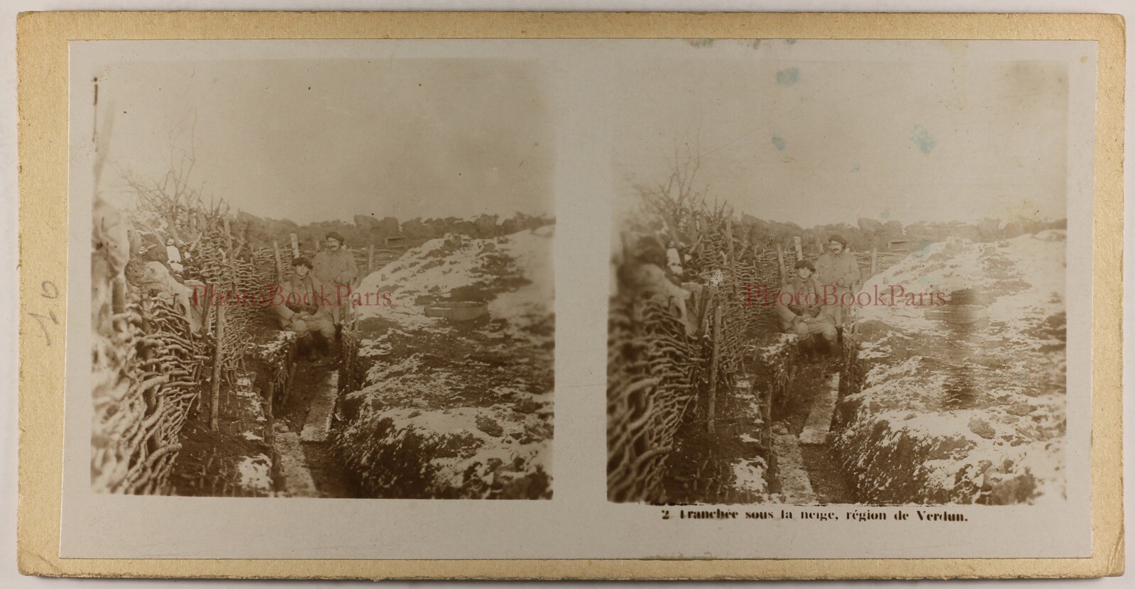 Verdun Trench World War I WW1 1914-18 Photo Stereoscopic Silver N5