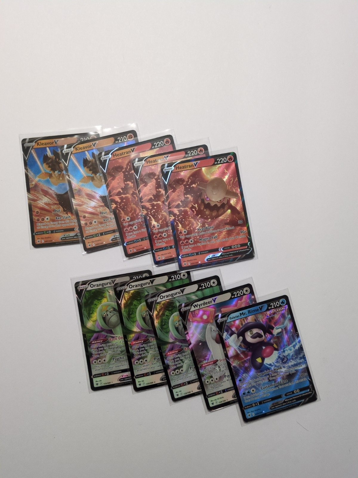 10x Pokémon V Lot Astral Radiance NM – Heatran Oranguru Kleavor Wyrdeer Mr. Rime