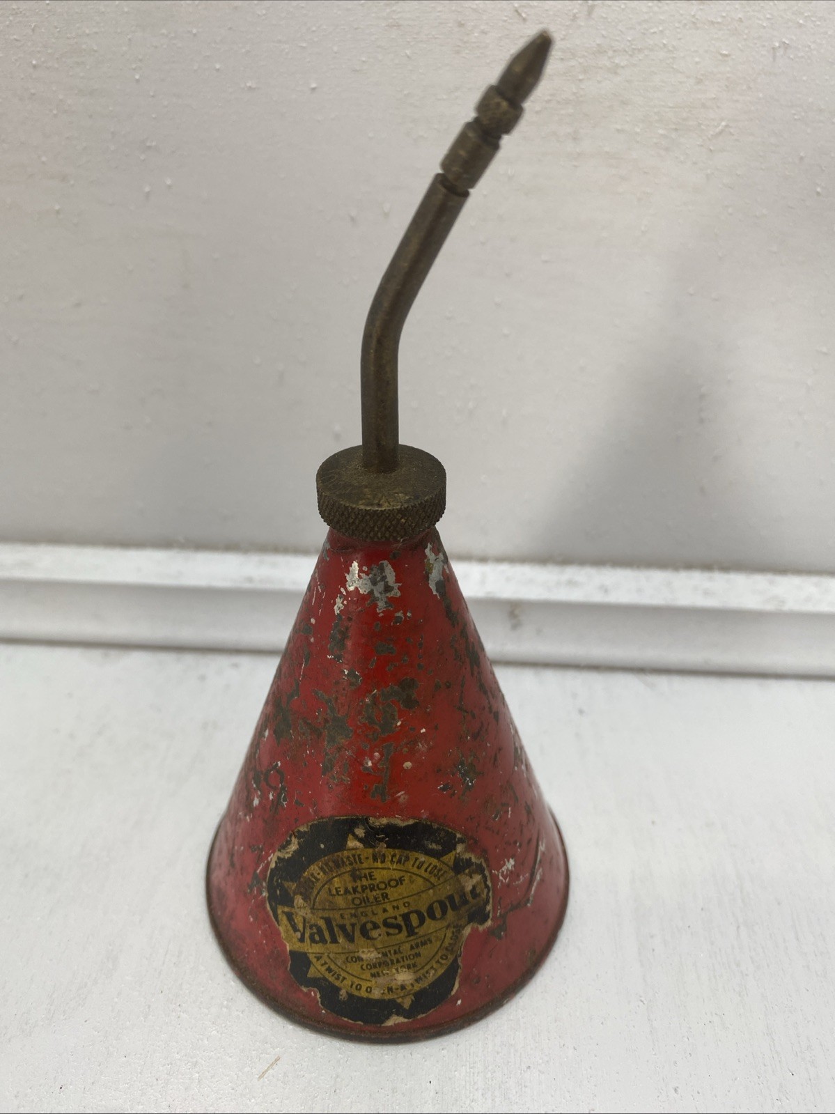 Vintage Valve Spout Oil Can England