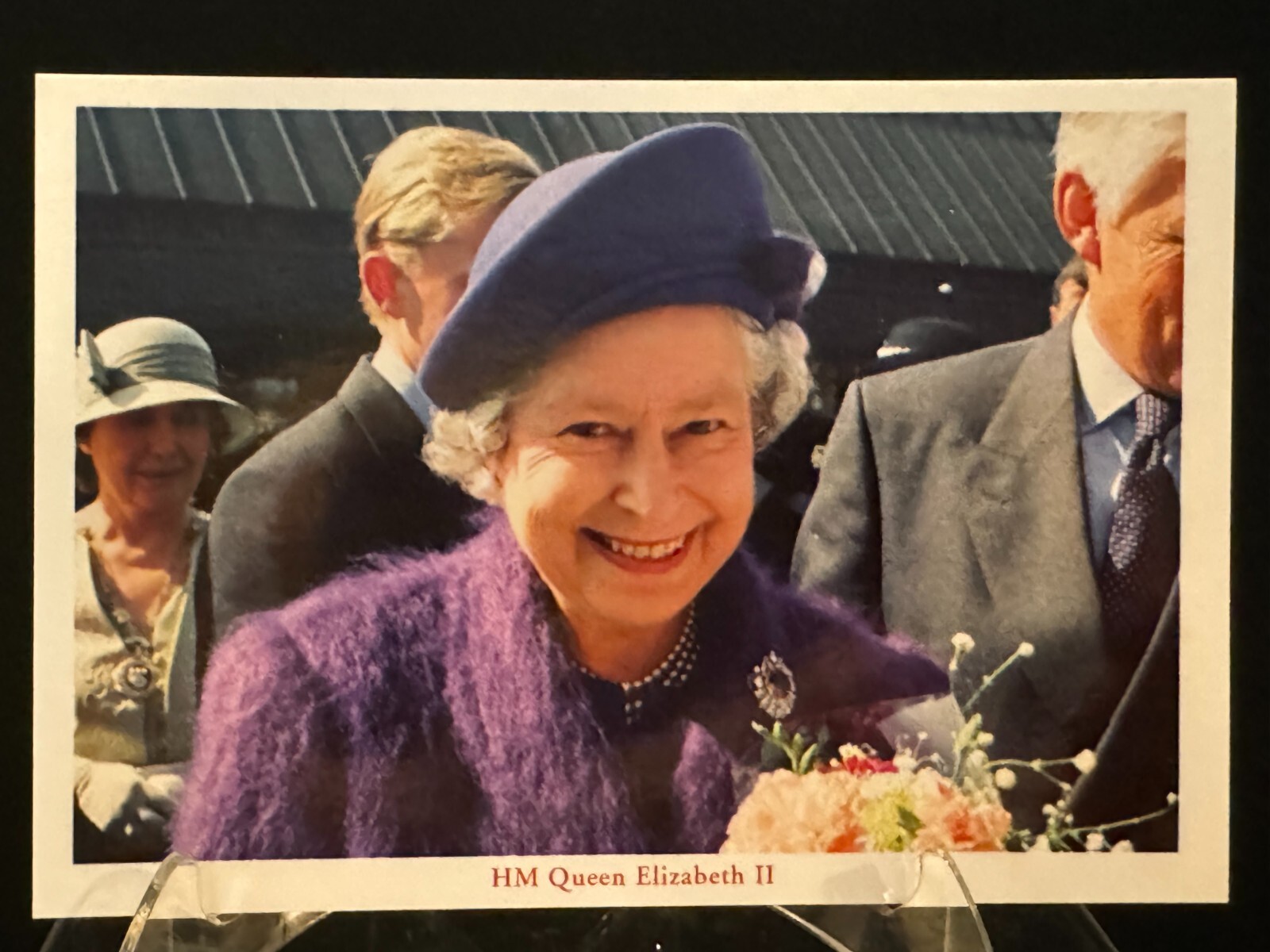 H.M. Queen Elizabeth II “Purple Outfit” Color Postcard–Never Used