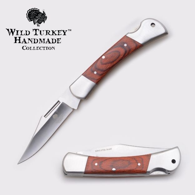 Wild Turkey Handmade Pocket Knife 3.5″ Satin 3Cr13 Stainless Steel Blade