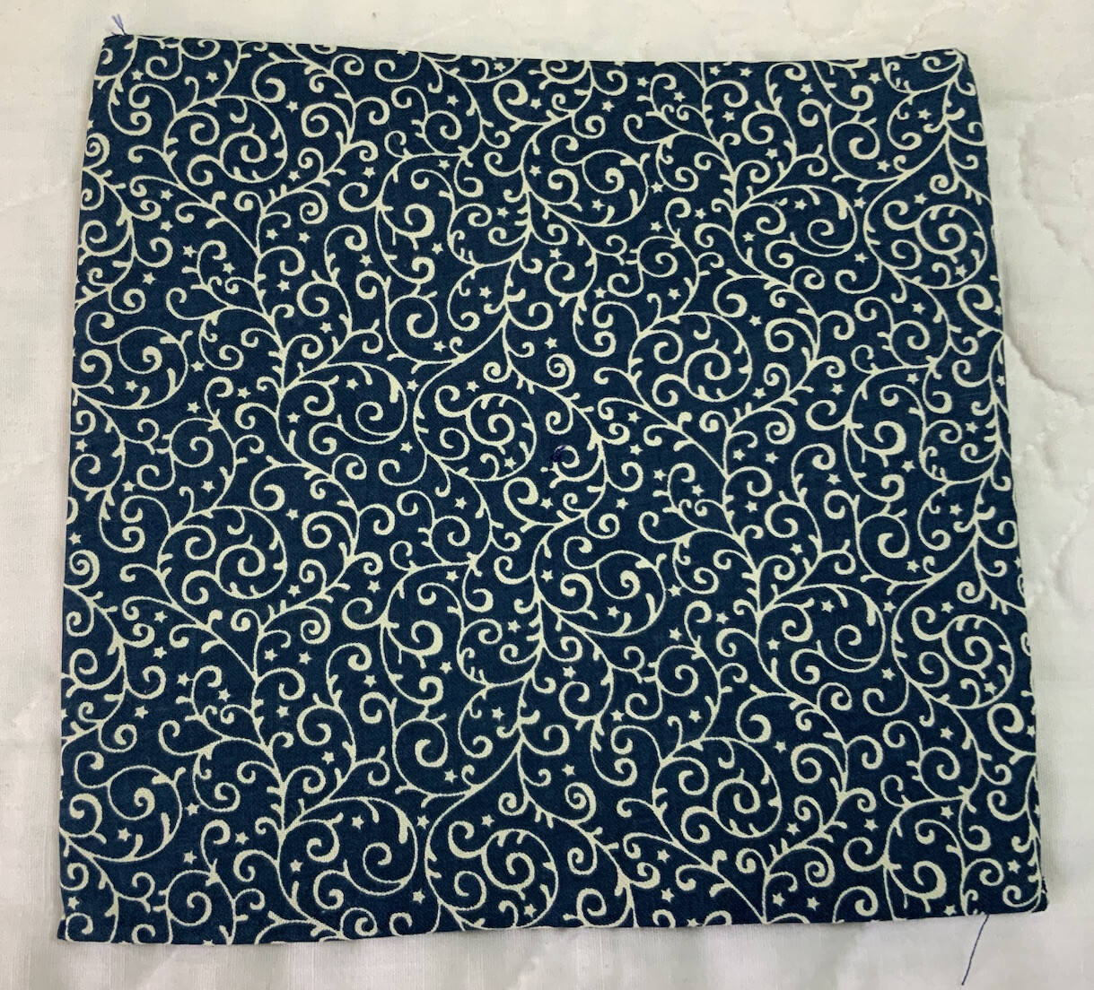 Antique Vintage Patchwork Quilt Table Topper, Four Patch, Early Calico Prints