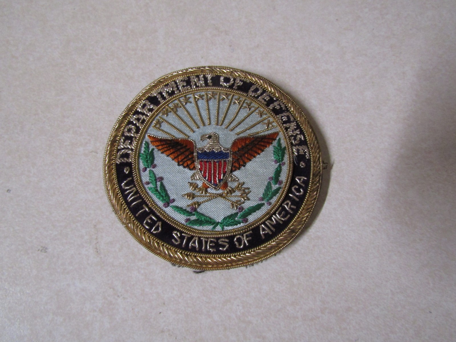 MILITARY PATCH BULLION VERY OLD DEPARTMENT OF DEFENSE UNITED STATES OF AMERICA 2