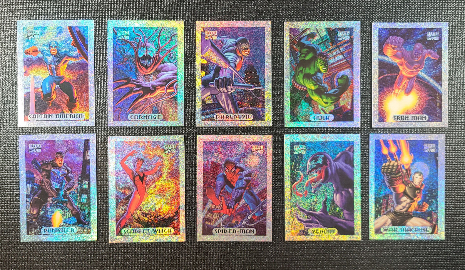 1994 Marvel Masterpieces – Silver Holofoil Complete Set of 10