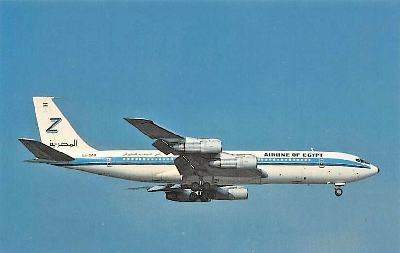 Airline Postcards ZAS AIRLINES OF EGYPT Boeing 707-328C SU-DAA MSN 19916