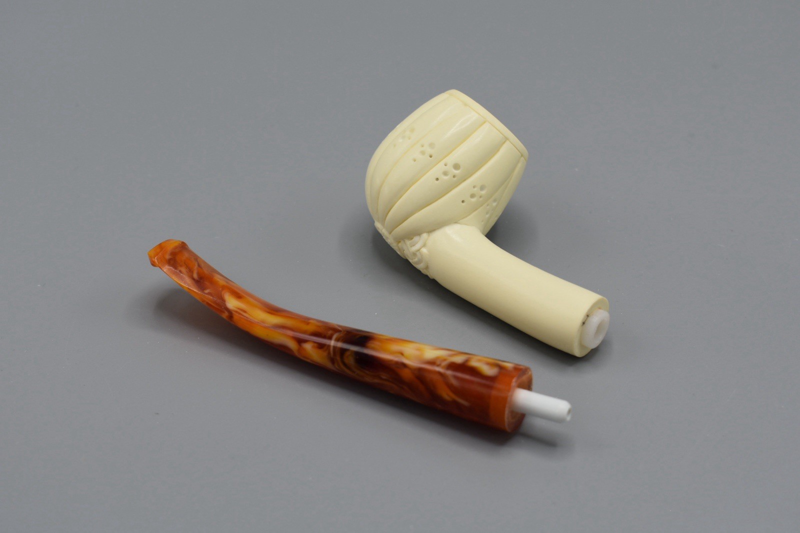 Spiral Apple Shape Pipe By Ege new-block Meerschaum Handmade W Case#1593