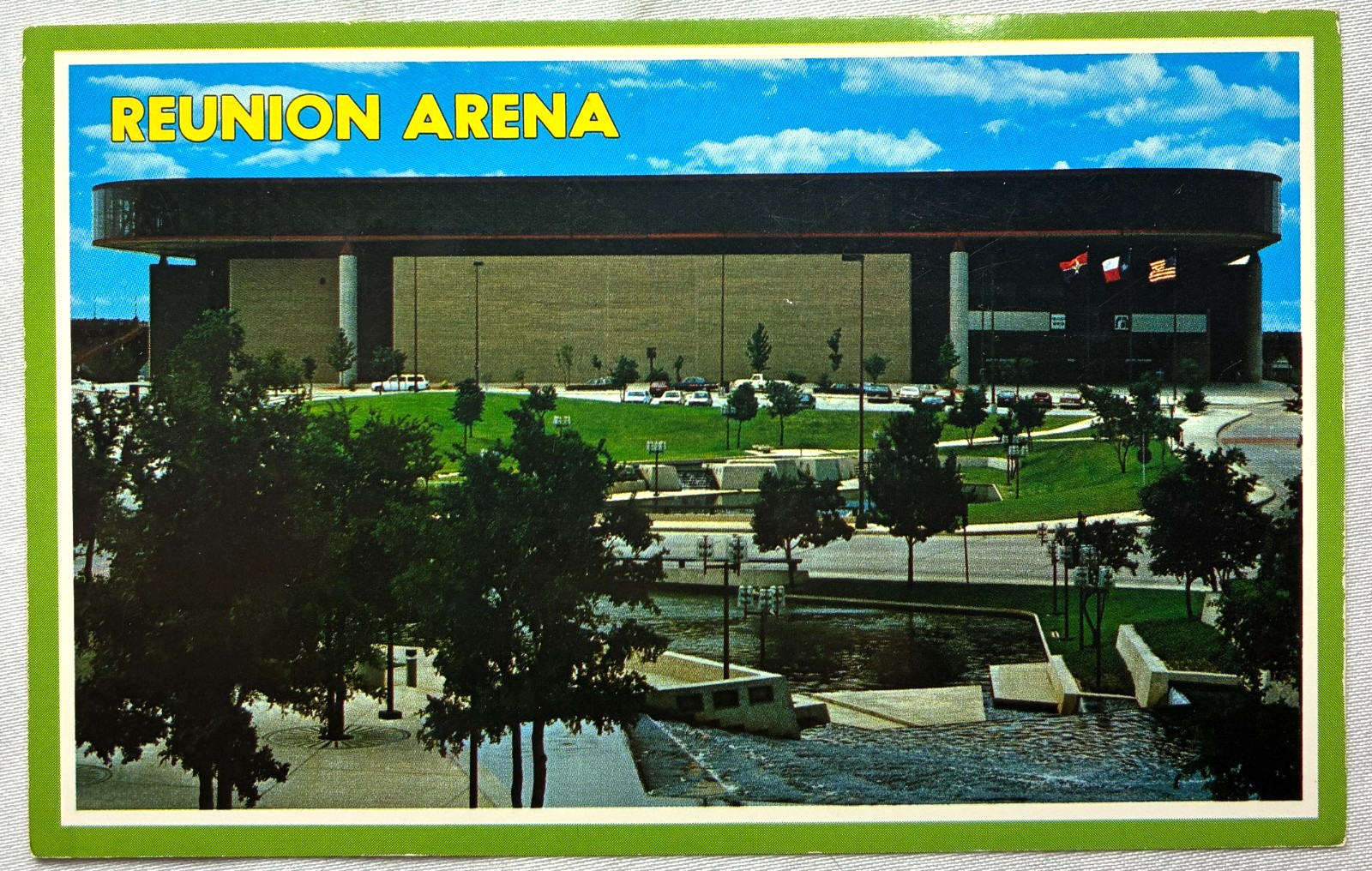 Vintage Reunion Arena Dallas Mavericks Texas Chrome Sports Arena Postcard