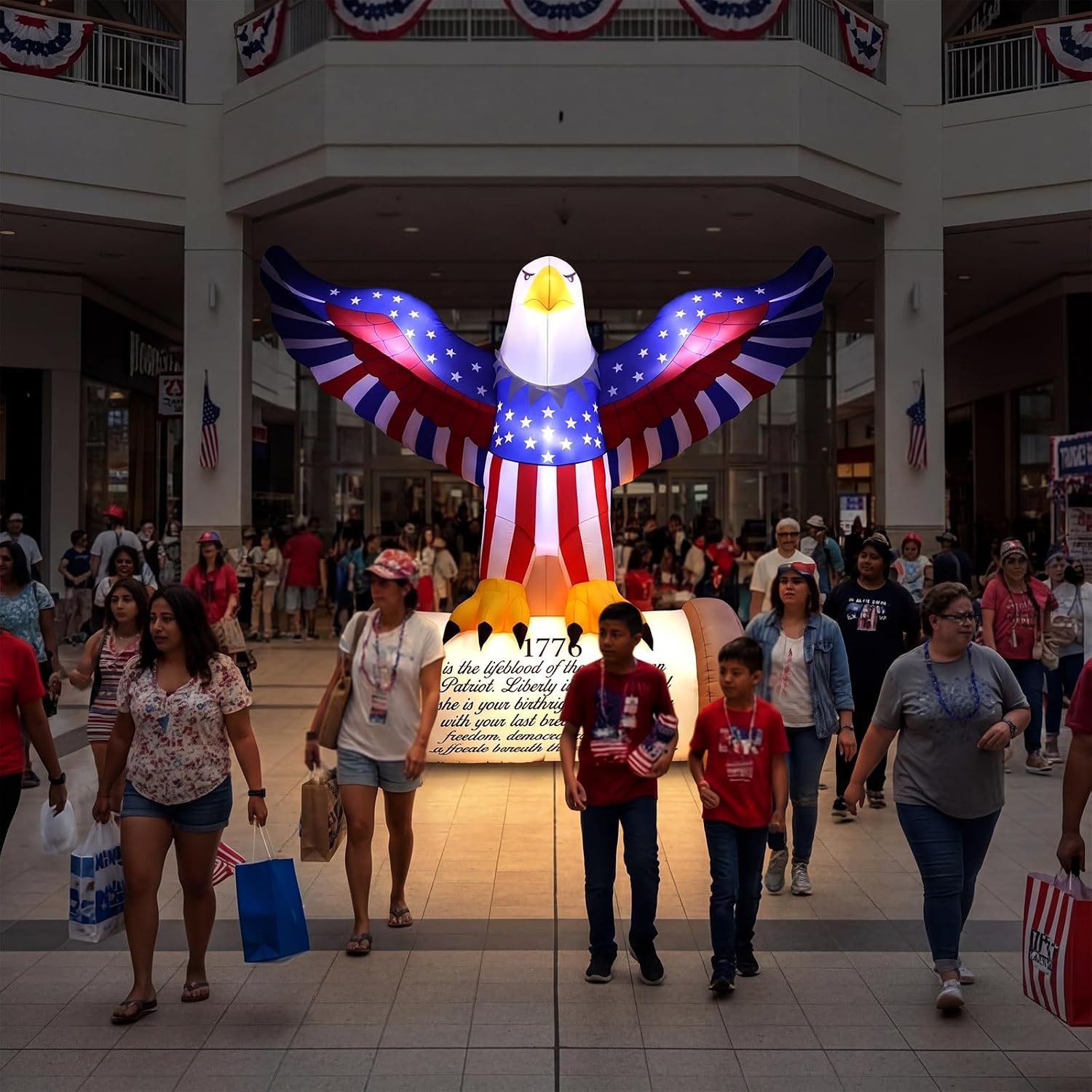 Patriotic Inflatable Bald Eagle Outdoor Decorations 4th of July