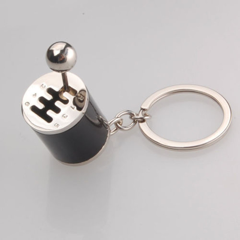 Key Ring Keychain Gear Shift 6-Speed Manual Transmission Turbo Keyring