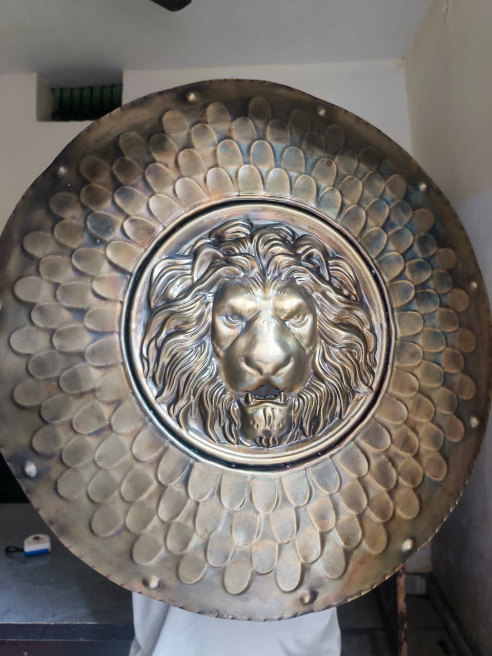 Medieval Shield lion Face Armour Scutum Legionary Shield Round lion Face Shield