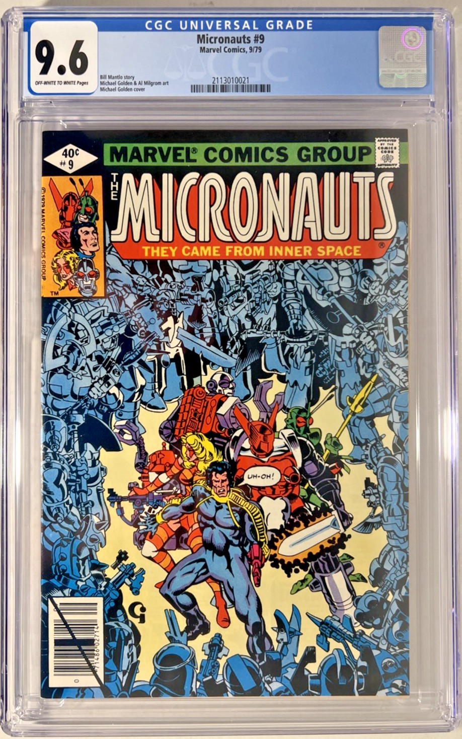 Micronauts #9 CGC 9.6 Cert# 2113010021 Michael Golden Cover & Art w/Milgrom 1979