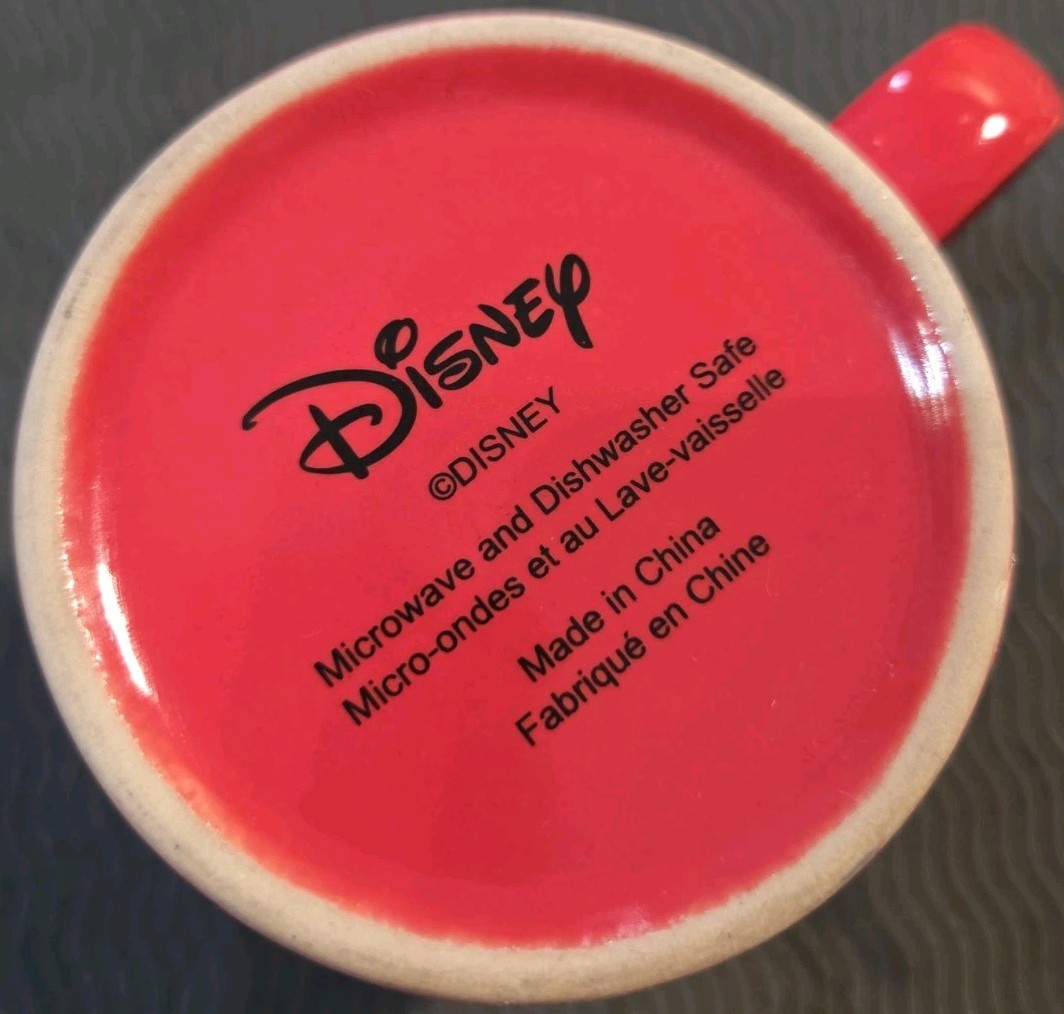 Disney Mickey Mouse Red Ceramic Mug 5329 Whimsical See Photos