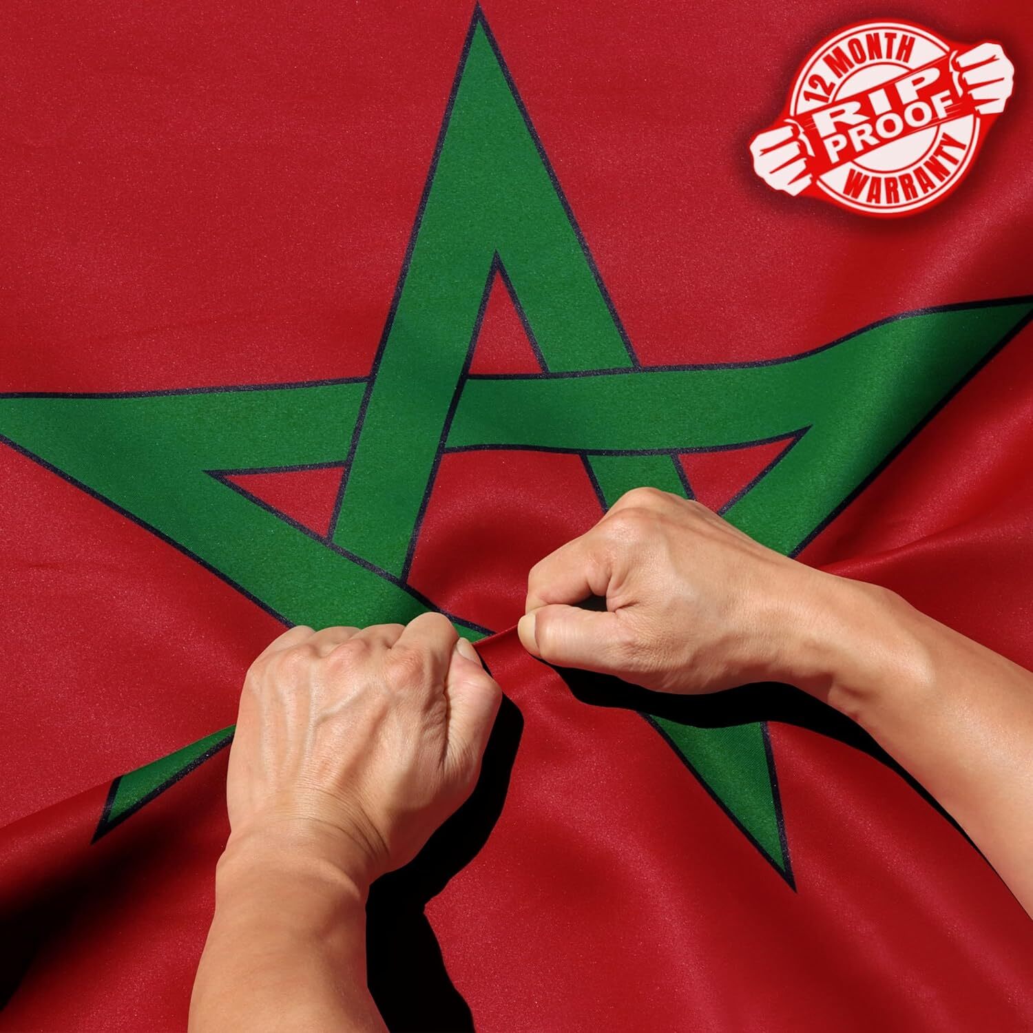 Anley Rip-Proof Double Sided 3-Ply Morocco Flag 3×5 Foot Moroccan National Flags