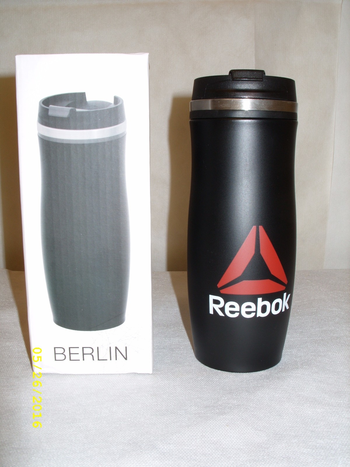 REEBOK Athletic Wear – Promo Logo Stainless Steel 18/8 Travel Cup Mug Tumbler