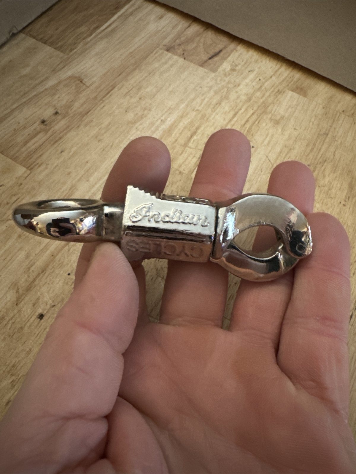 Indian Motorcycle Keychain Harley Chopper Collector Chrome Finish Metal Bike