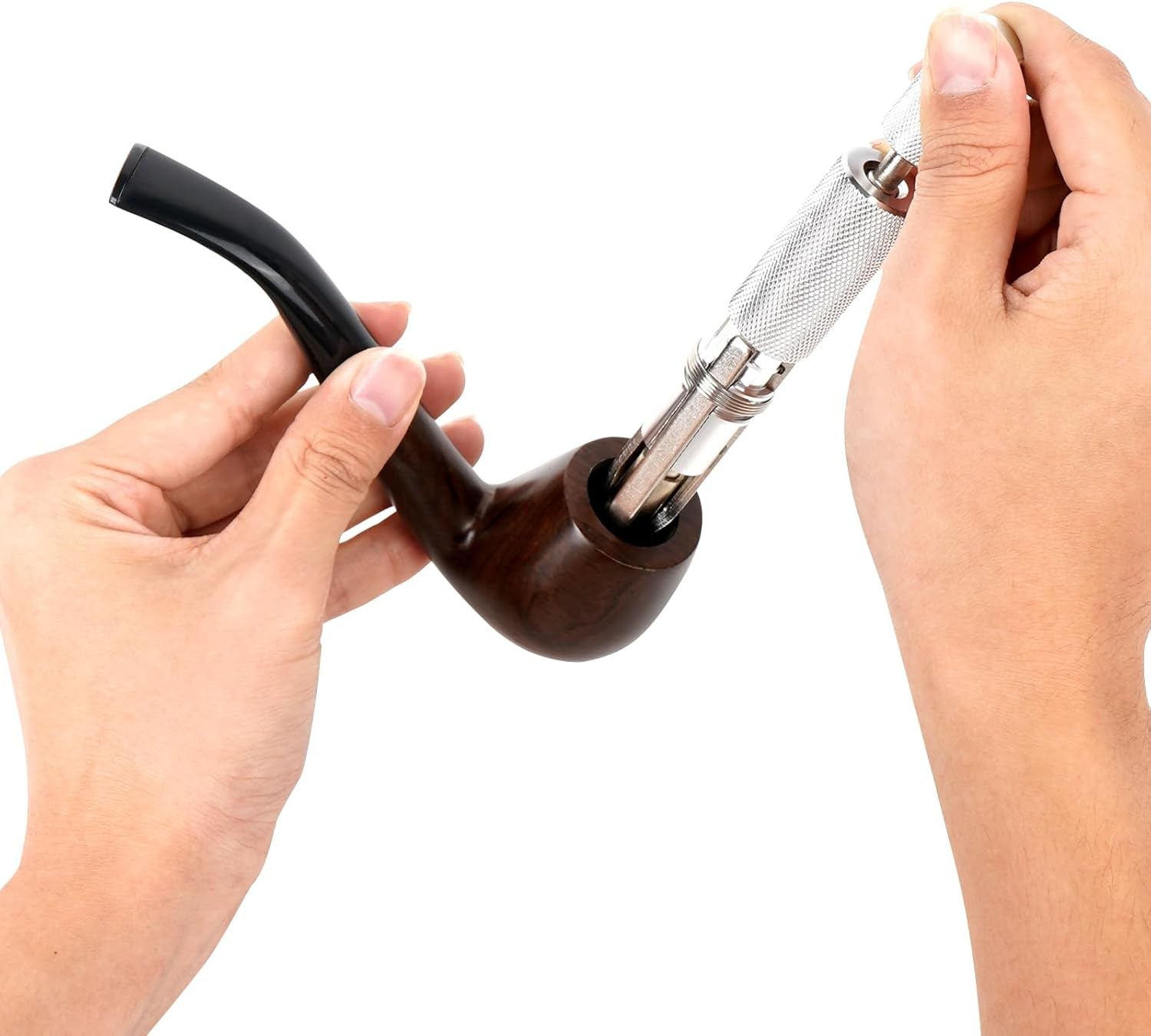 Adjustable Stainless Pipe Cleaning Tool Smoking Steel Cleaner with Shank Reamer