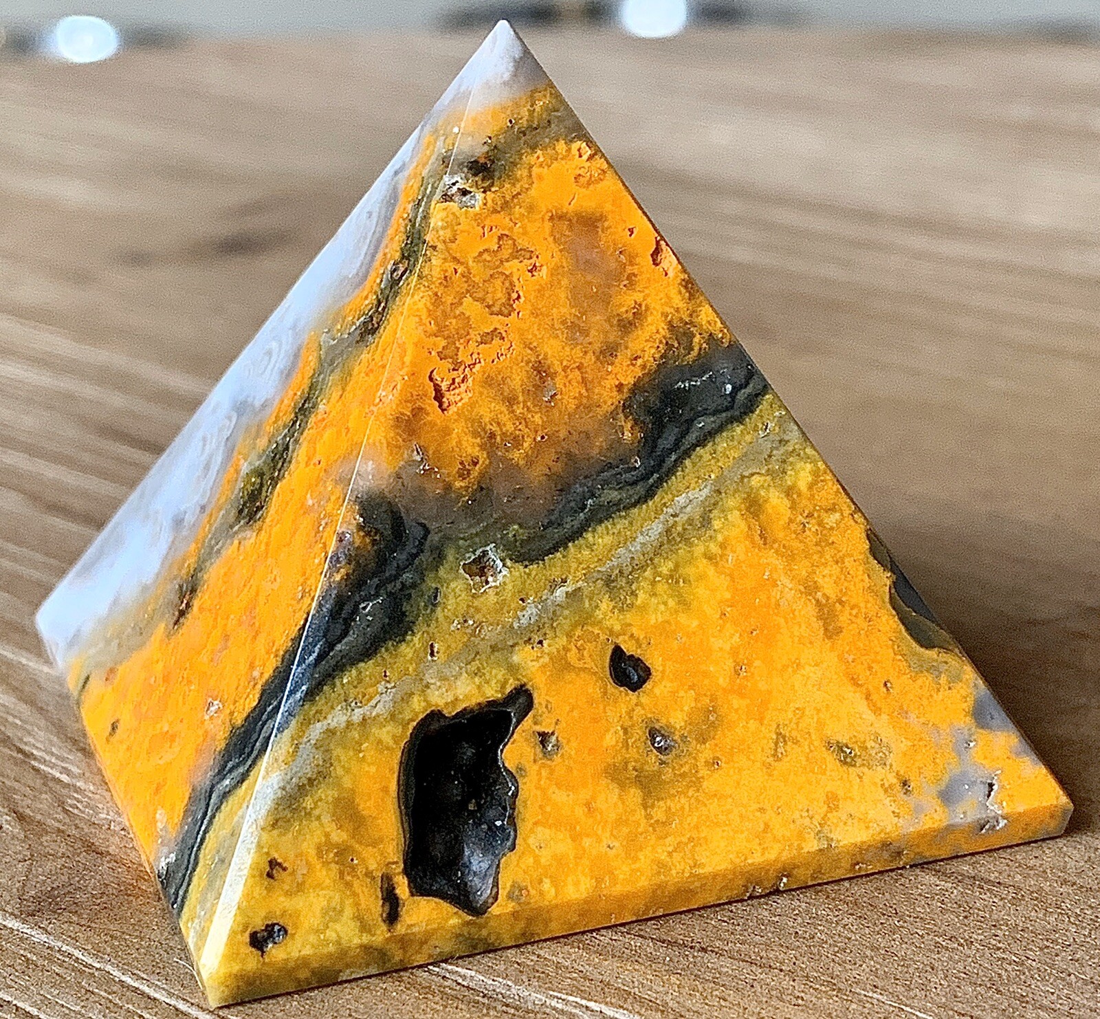 Bumblebee Jasper Pyramid Crystal From Indonesia 4.7oz