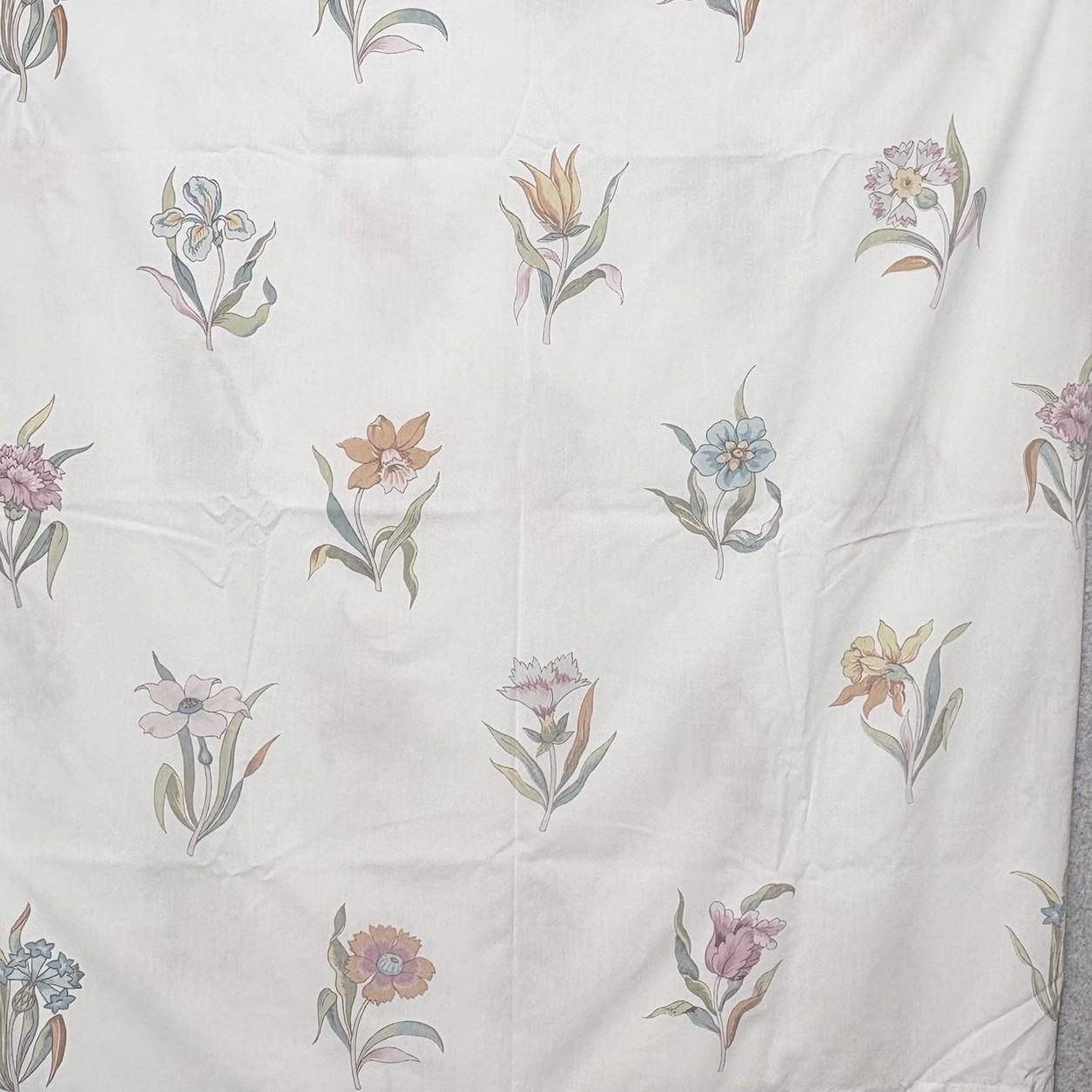 Vintage Martex Floral Full Sheet Set No Iron Percale USA 4 Pc Cottagecore