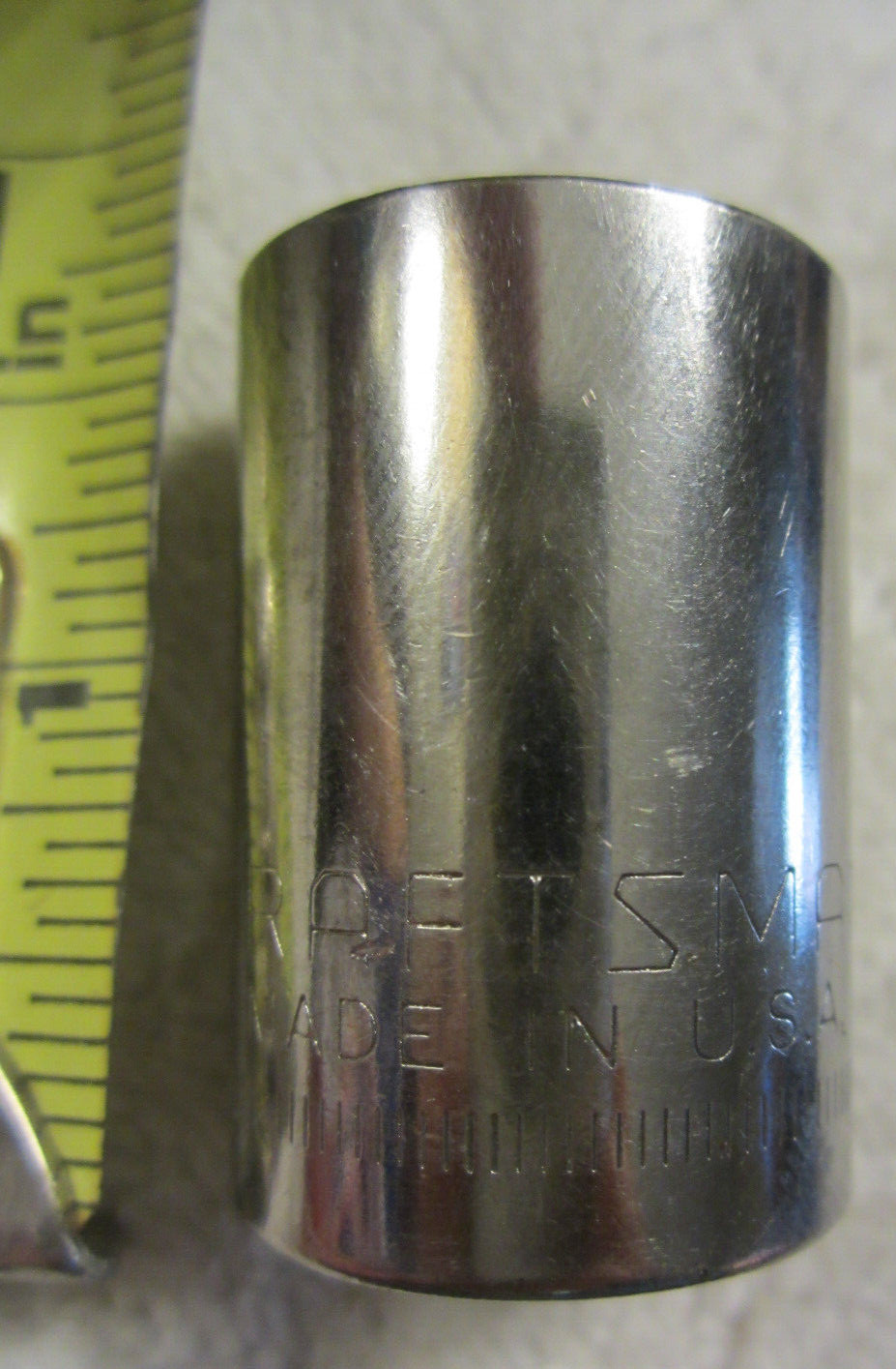 19 mm Craftsman USA 19MM 12 Point 1/2″ Drive Shallow Socket inverted G 44238 VTG