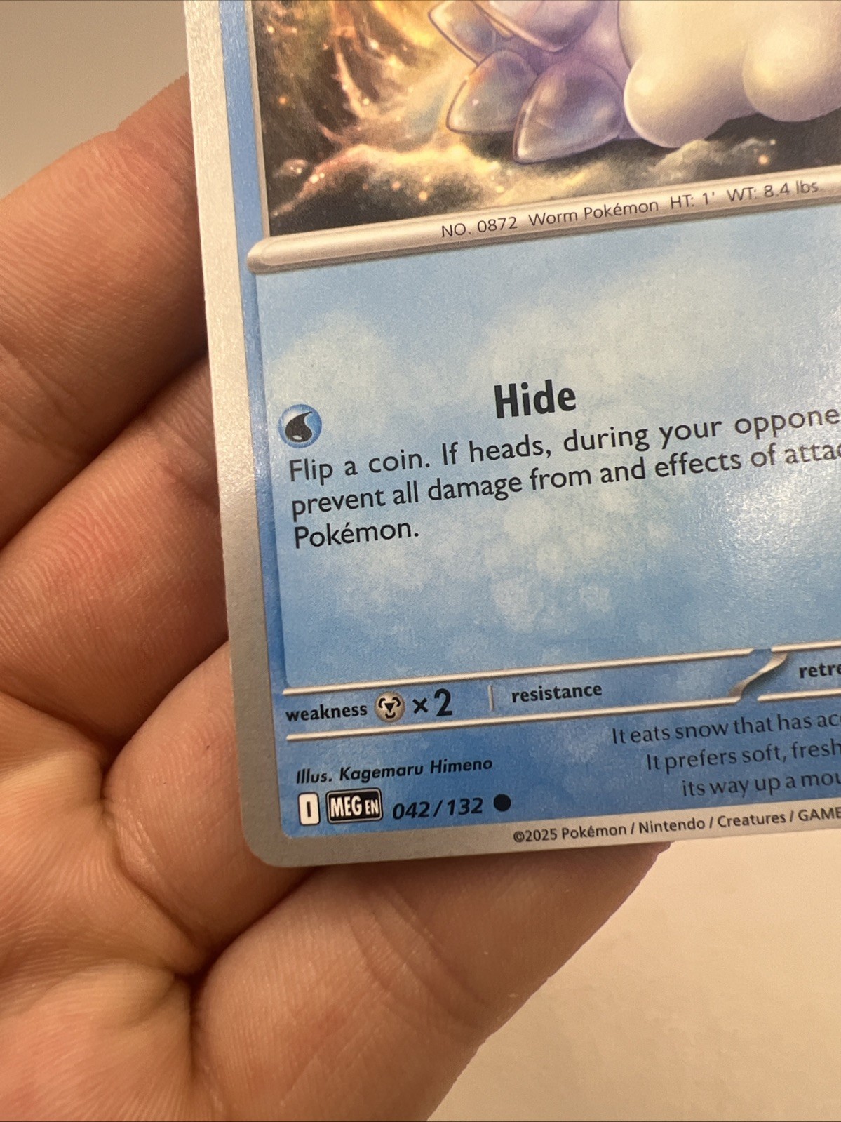 Snom 042/132 Non Holo Mega Evolution Common Pokemon 2025 TCG Card NM