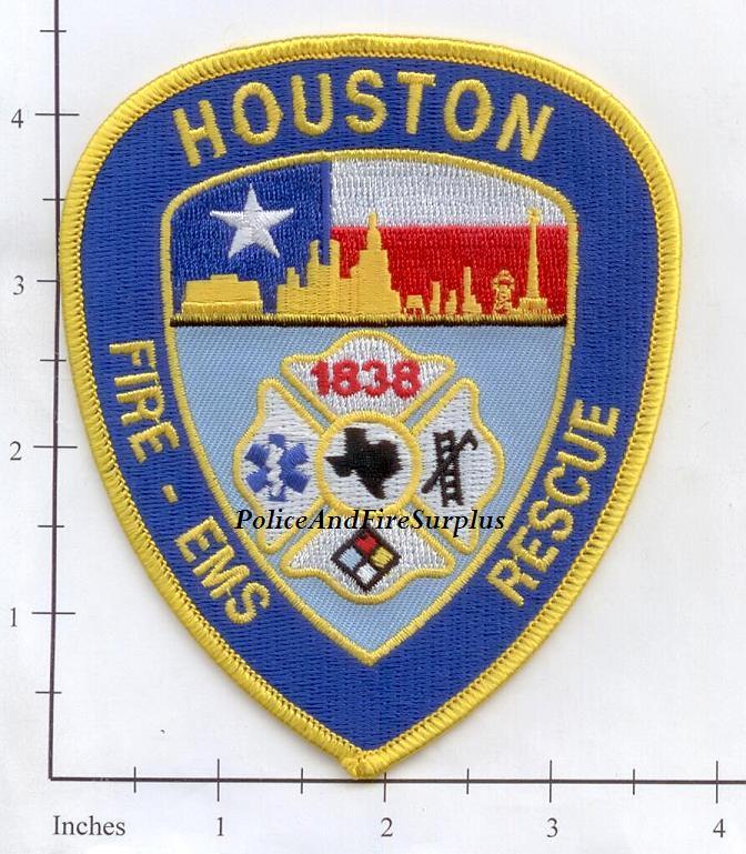 Texas – Houston Fire EMS Rescue TX Fire Dept Patch v3