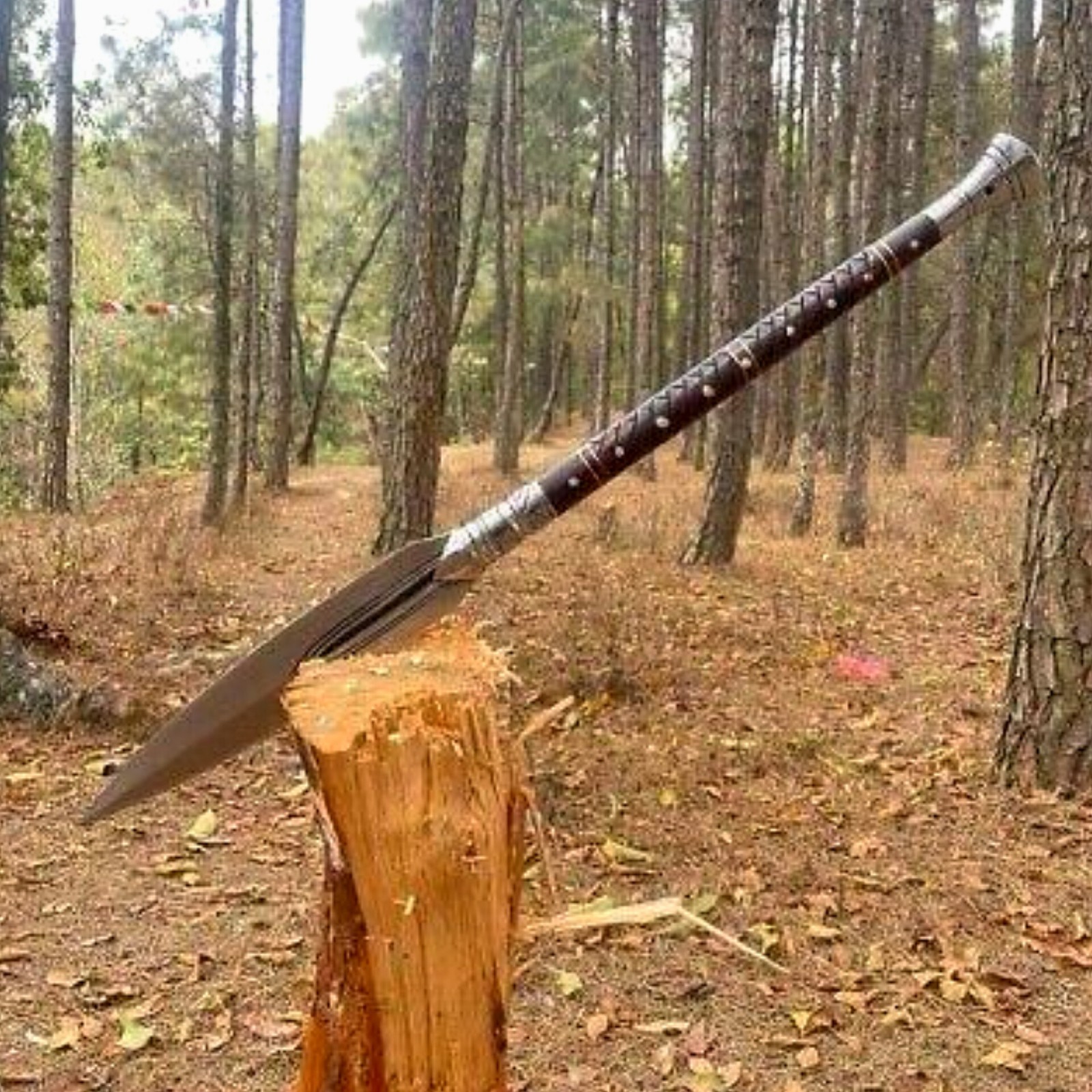 Custom Handmade Carbon Steel Blade Traditional Viking Spear | Hunting 30 inches