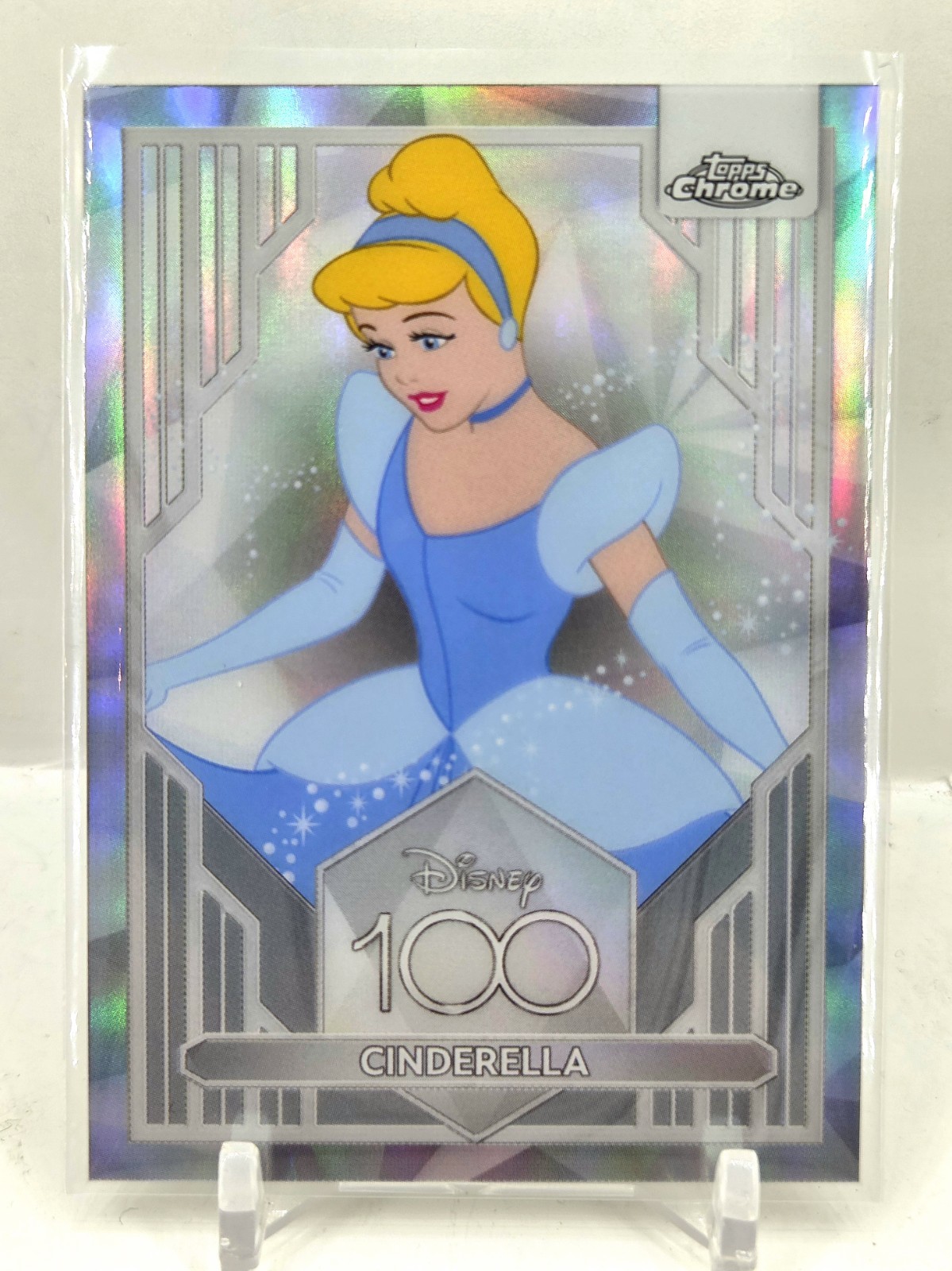 2023 Topps Chrome Disney 100 Years Cinderella Silver Refractor SP Card 45 A