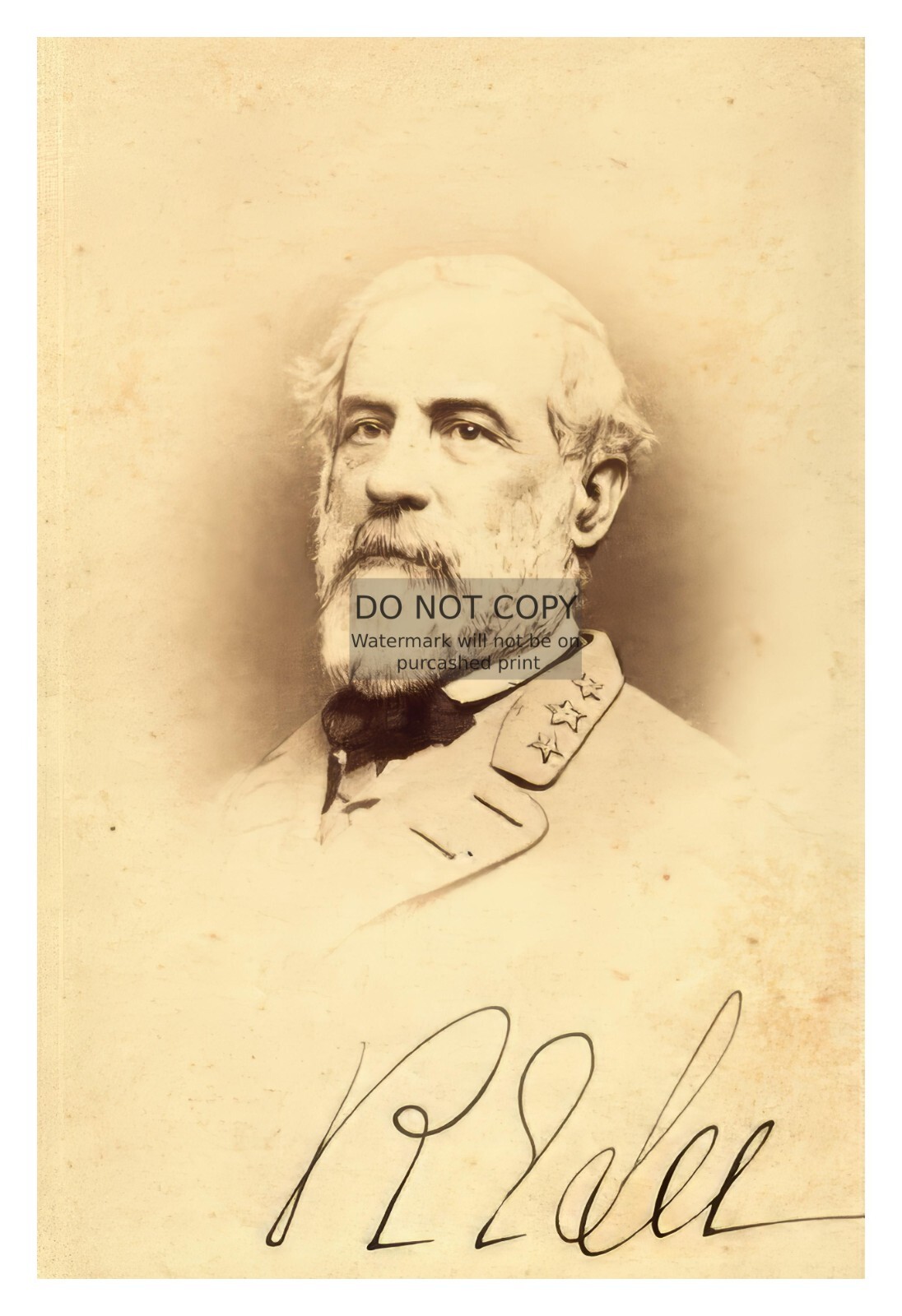 ROBERT E. LEE CONFEDERATE CIVIL WAR GENERAL AUTOGRAPHED 4X6 PHOTO