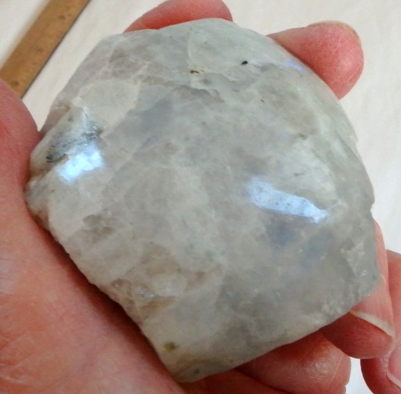 Rainbow Moonstone – 🌙 Polished Top, Natural Sides & Base 🌙 171.4 grams