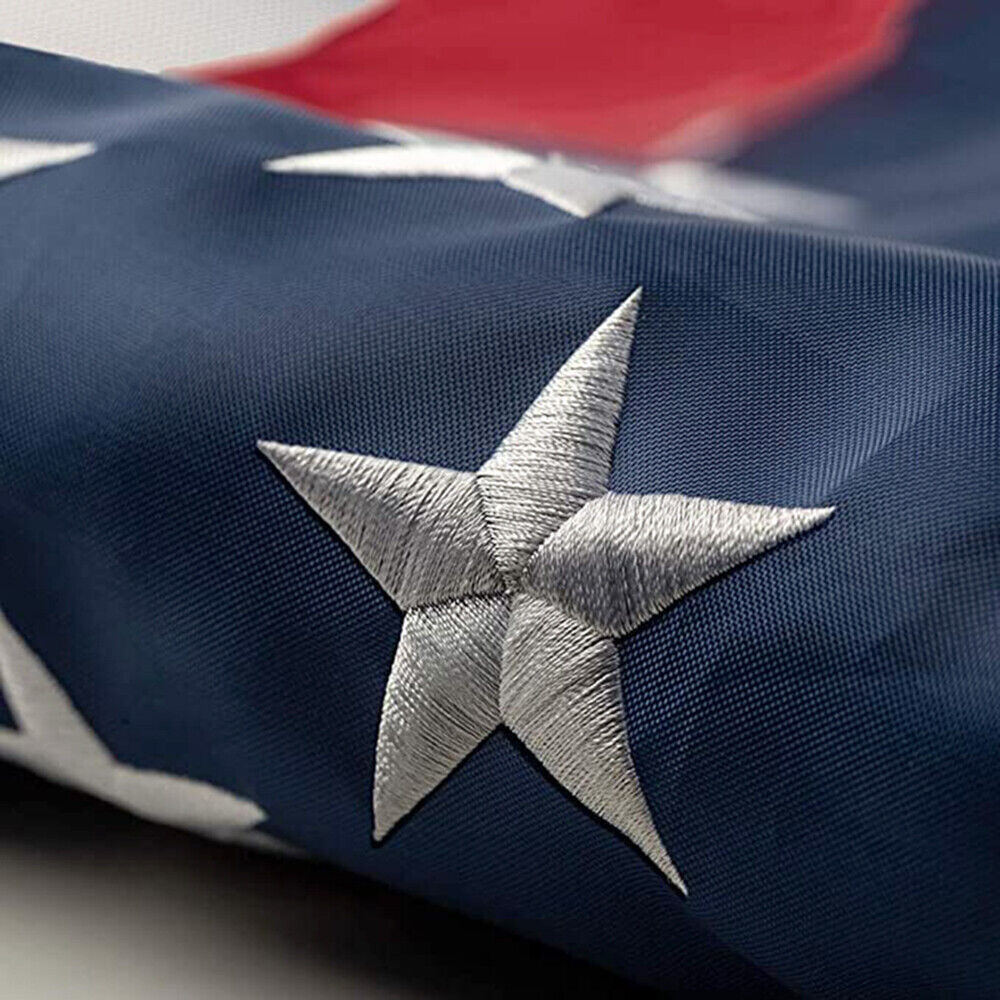 American Flag Embroidered 8×12 FT Outdoor Heavy Duty Sewn Stripes Stars Yard