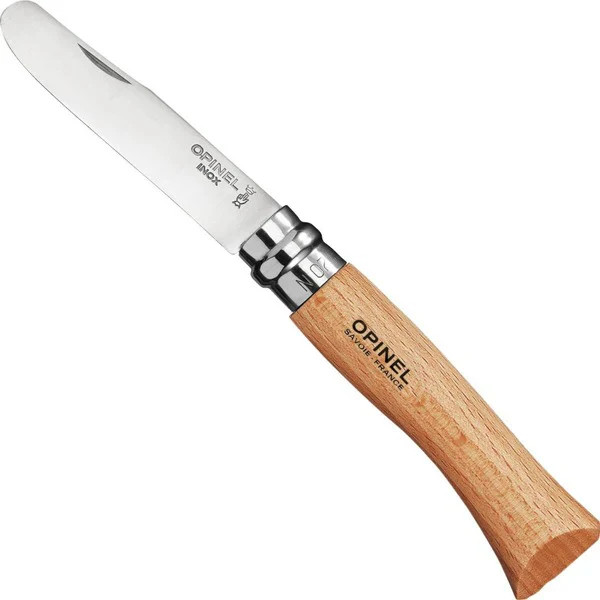 Opinel No. 7 Folding Knife 3.35″ Stainless Steel Blade with Beechwood Handle