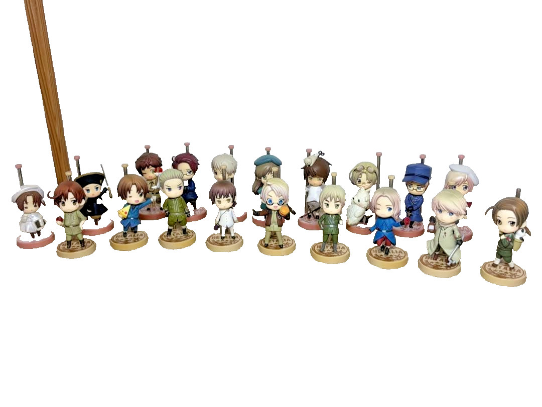 Hetalia Axis Powers One coin figure vol 1 and vol 2 complete set of 19 about 5cm