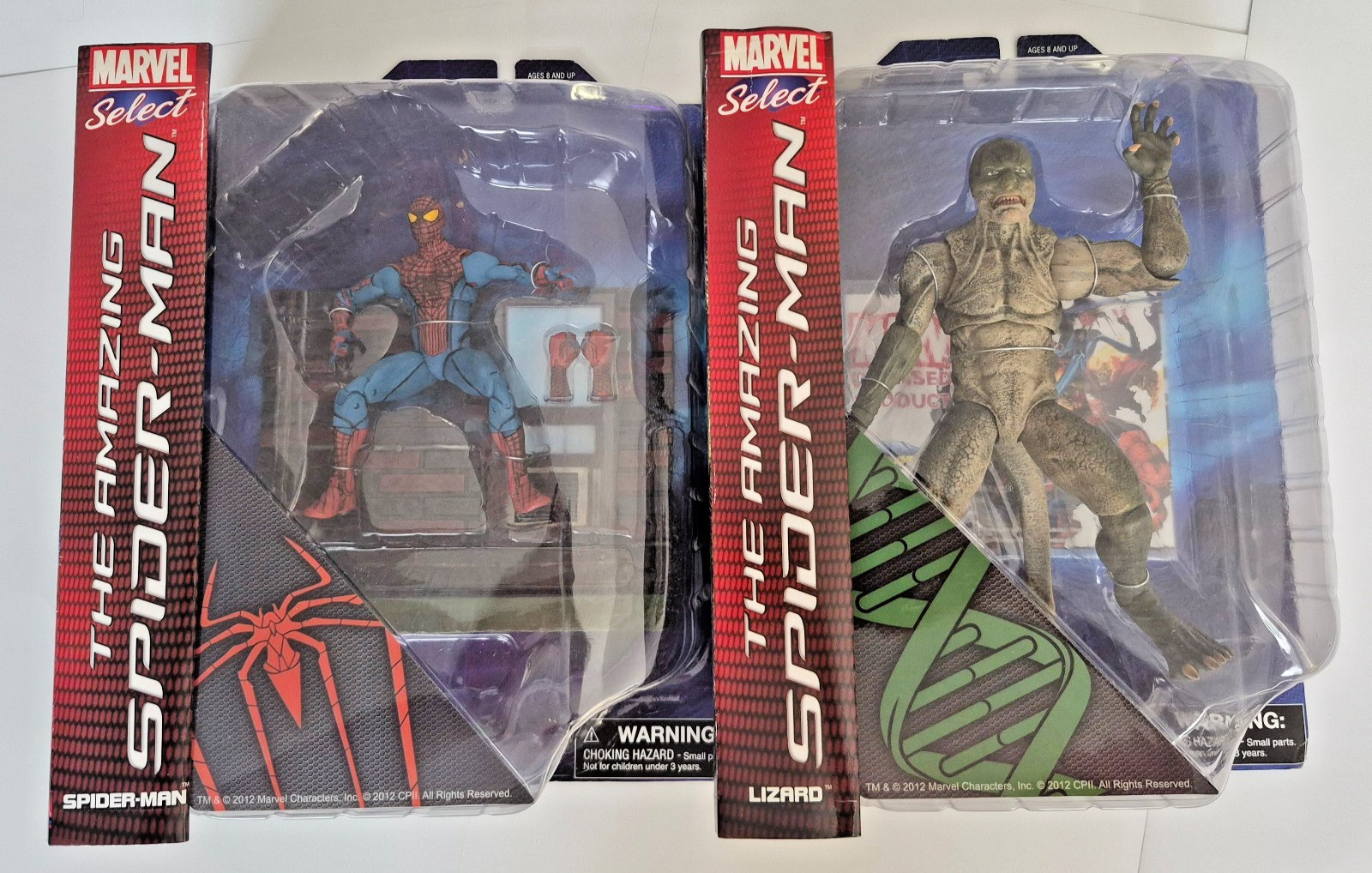 Marvel Select The Amazing Spider-Man & Lizard Action Figure Lot Sealed