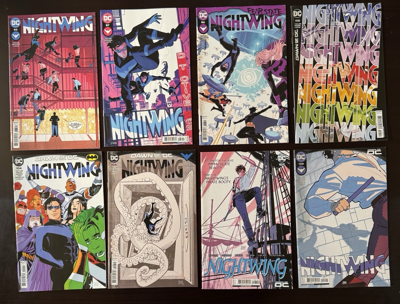 Nightwing #83 #86 #87 #102 #104 #106 #107 #108 Bruno Redondo Covers DC Comic