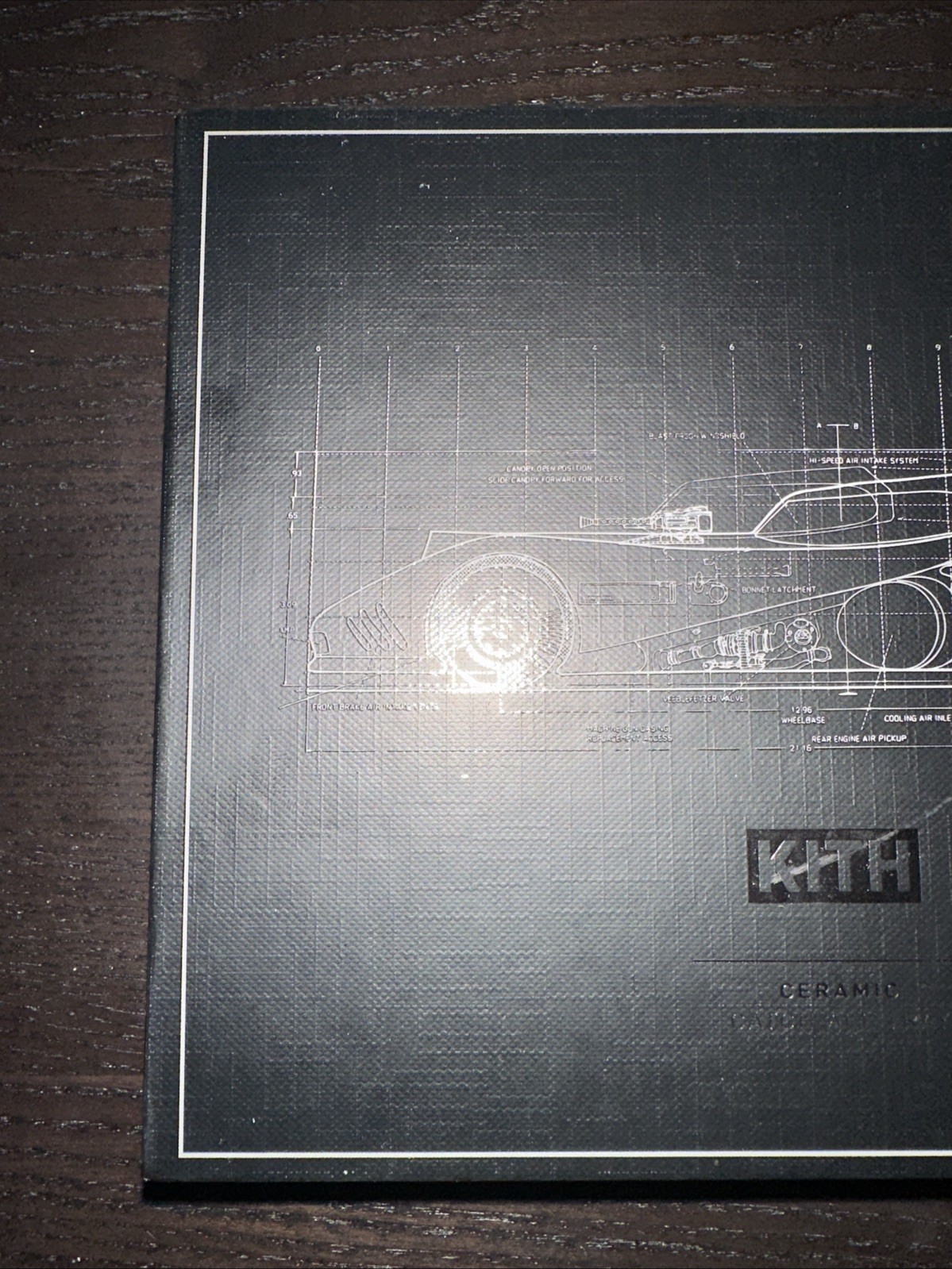 Batman | Kith Batmobile Schematics Catchall Tray in Black FW24 Key Holder Dish