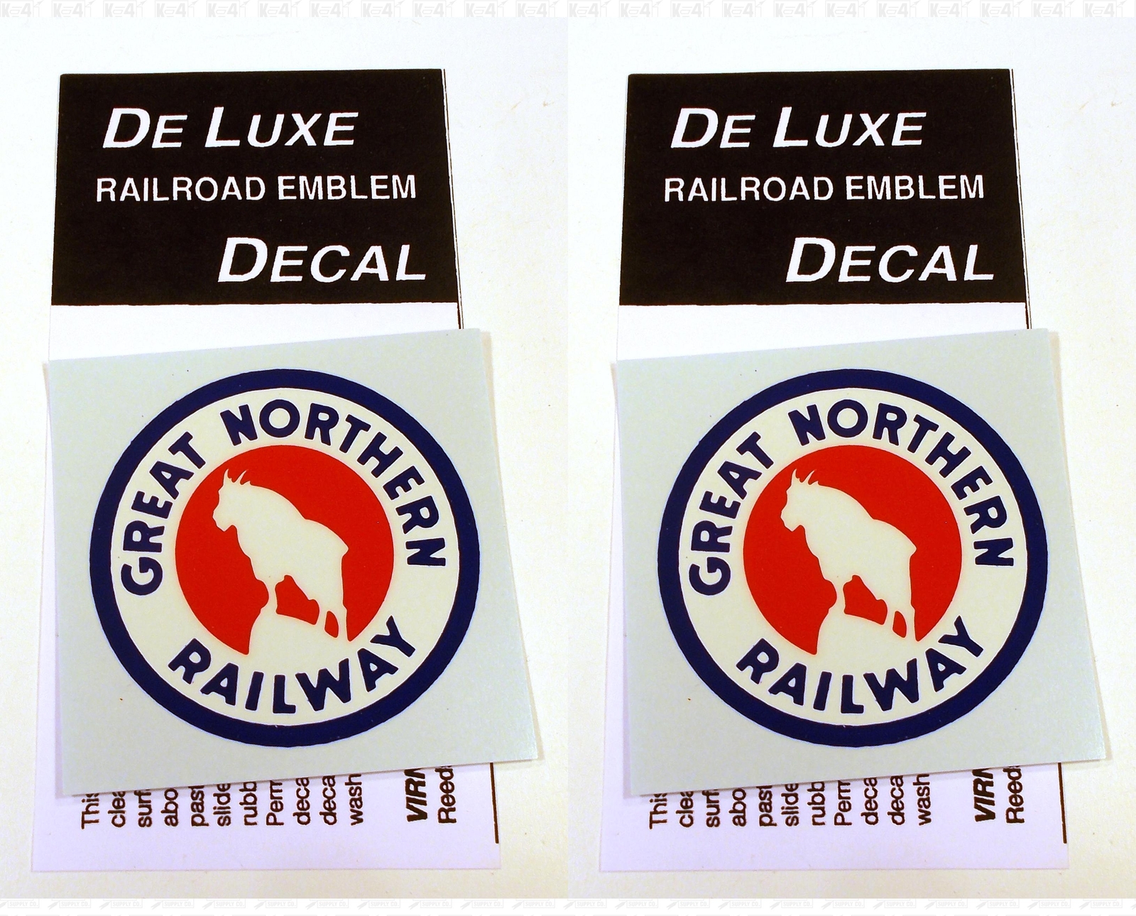 DeLuxe By Virnex Decals Red White Blue Great Northern 2.5 Inches Heralds D-102