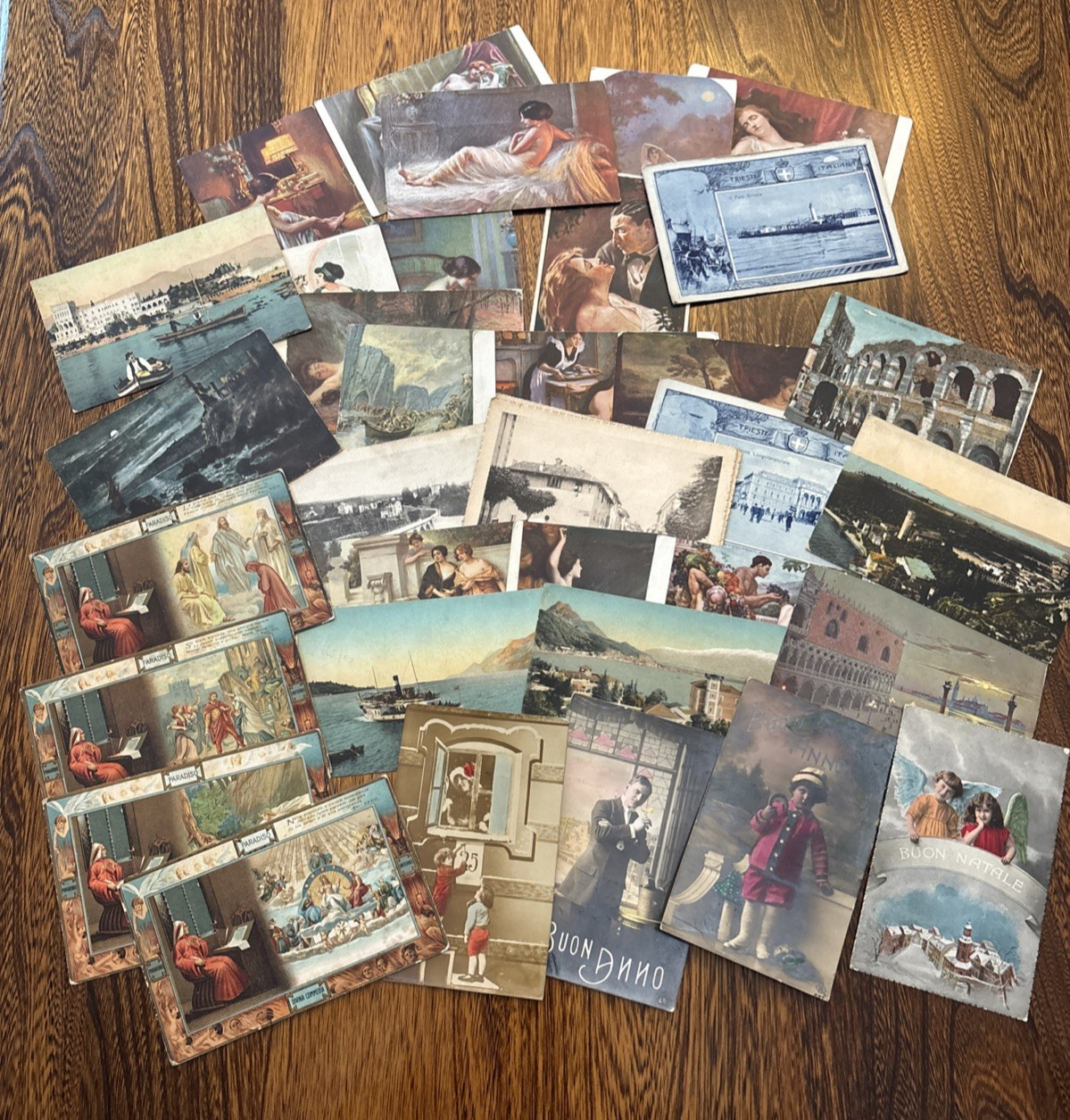 35 Vintage Italian Postcards, World War I