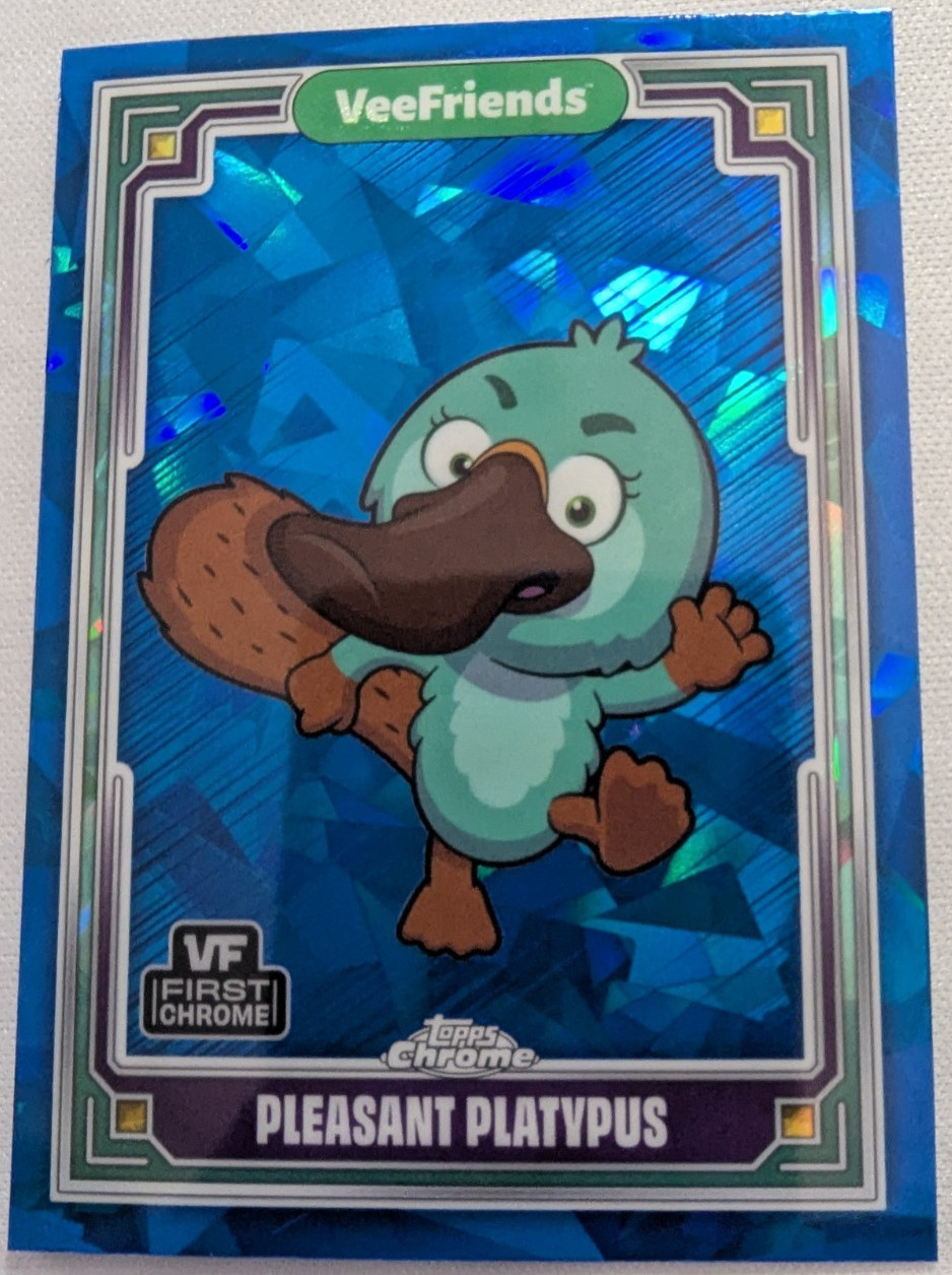 2025 Topps Chrome VeeFriends Sapphire Refractor #87 Pleasant Platypus