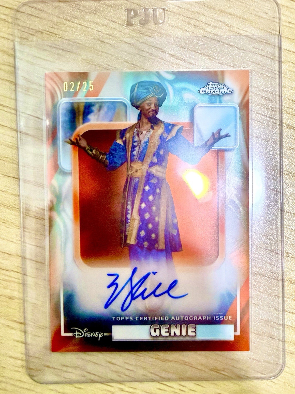 2026 Topps Chrome Disney Genie Will Smith Auto /25 Orange SSP (PSA 10 Likely)