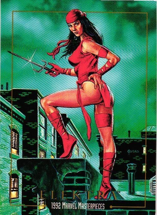 ELEKTRA #22 Base 1992 Skybox Marvel Masterpieces Collectible Card